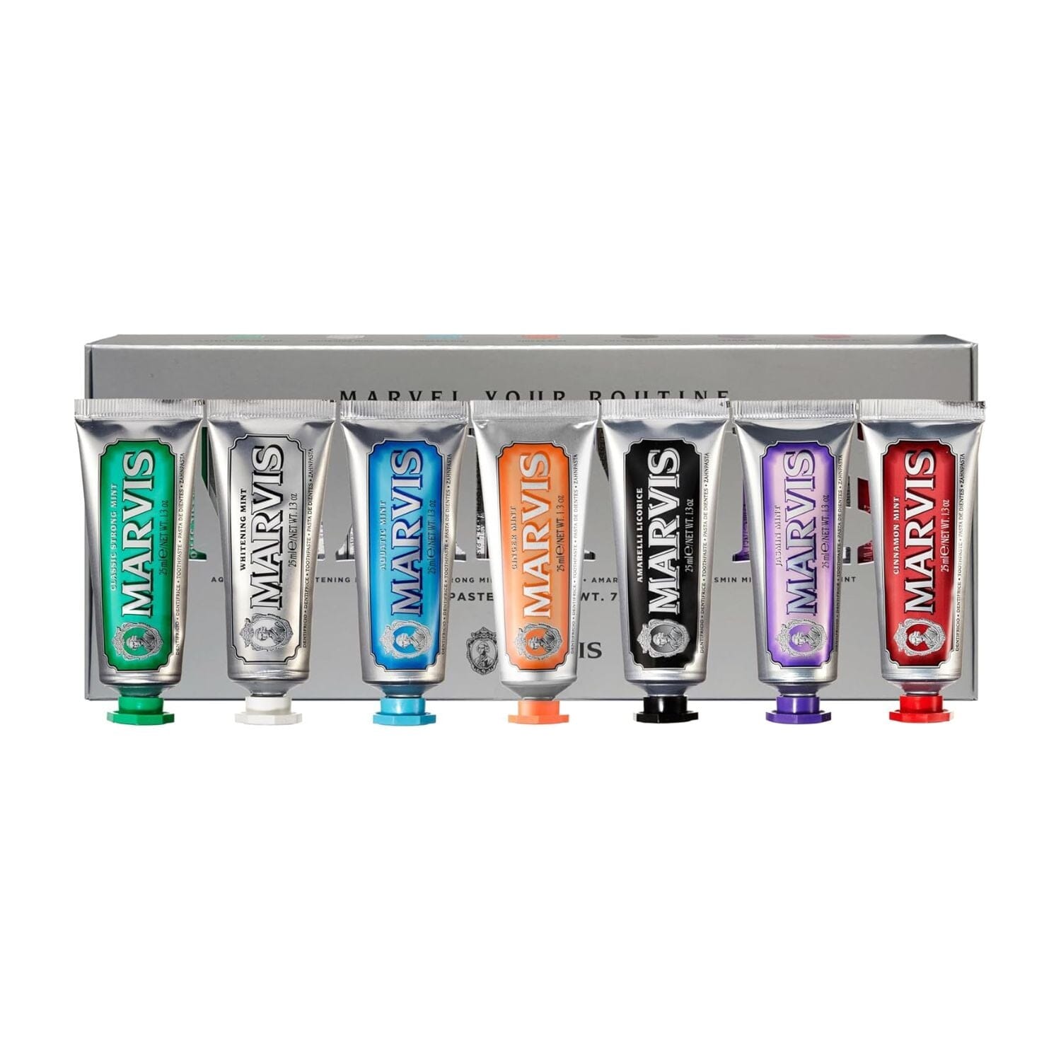 Marvis Black Box Set (7 x 25ml) Toothpastes & Floss Marvis