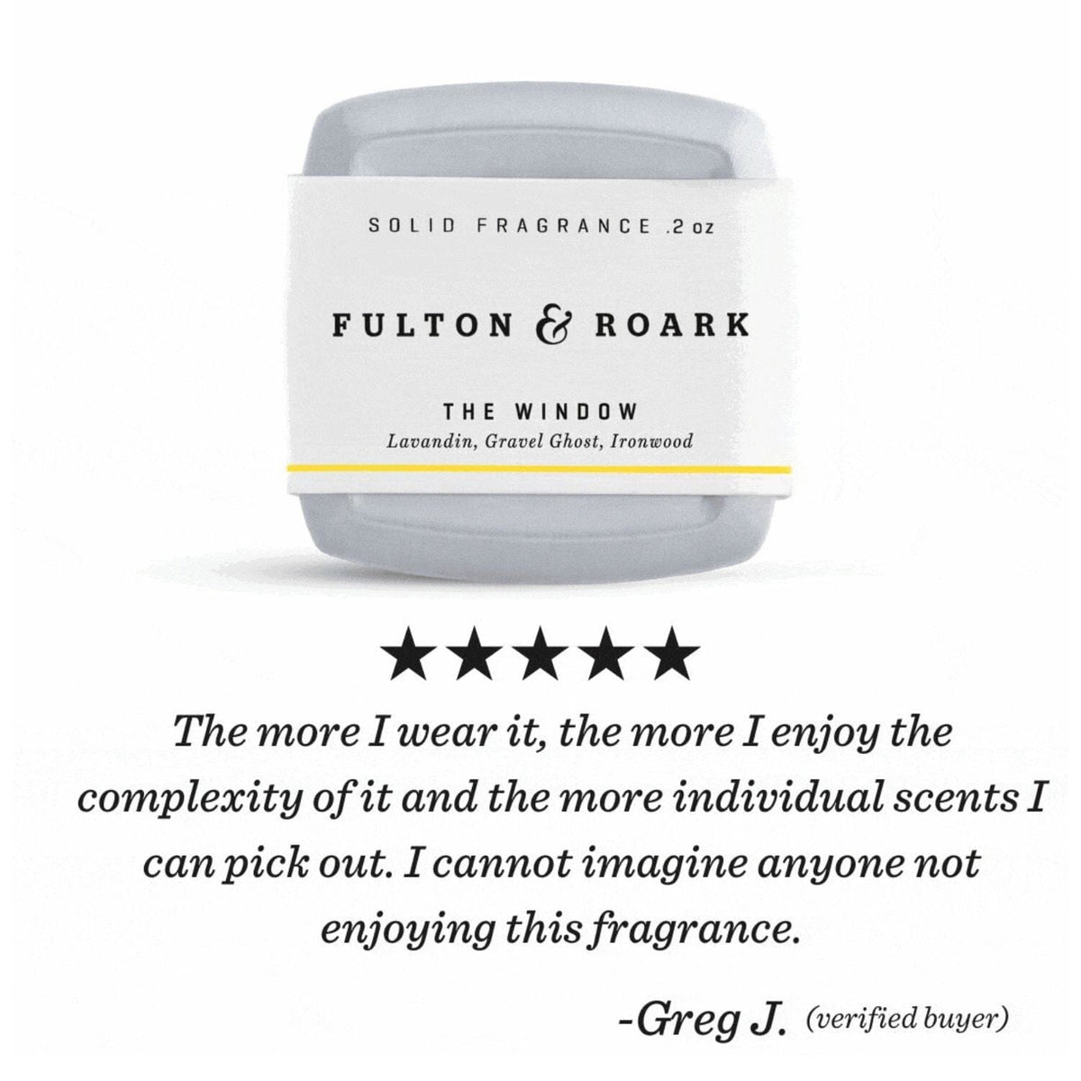 Fulton & Roark The Window Solid Cologne (0.2oz) Solid Cologne Fulton & Roark