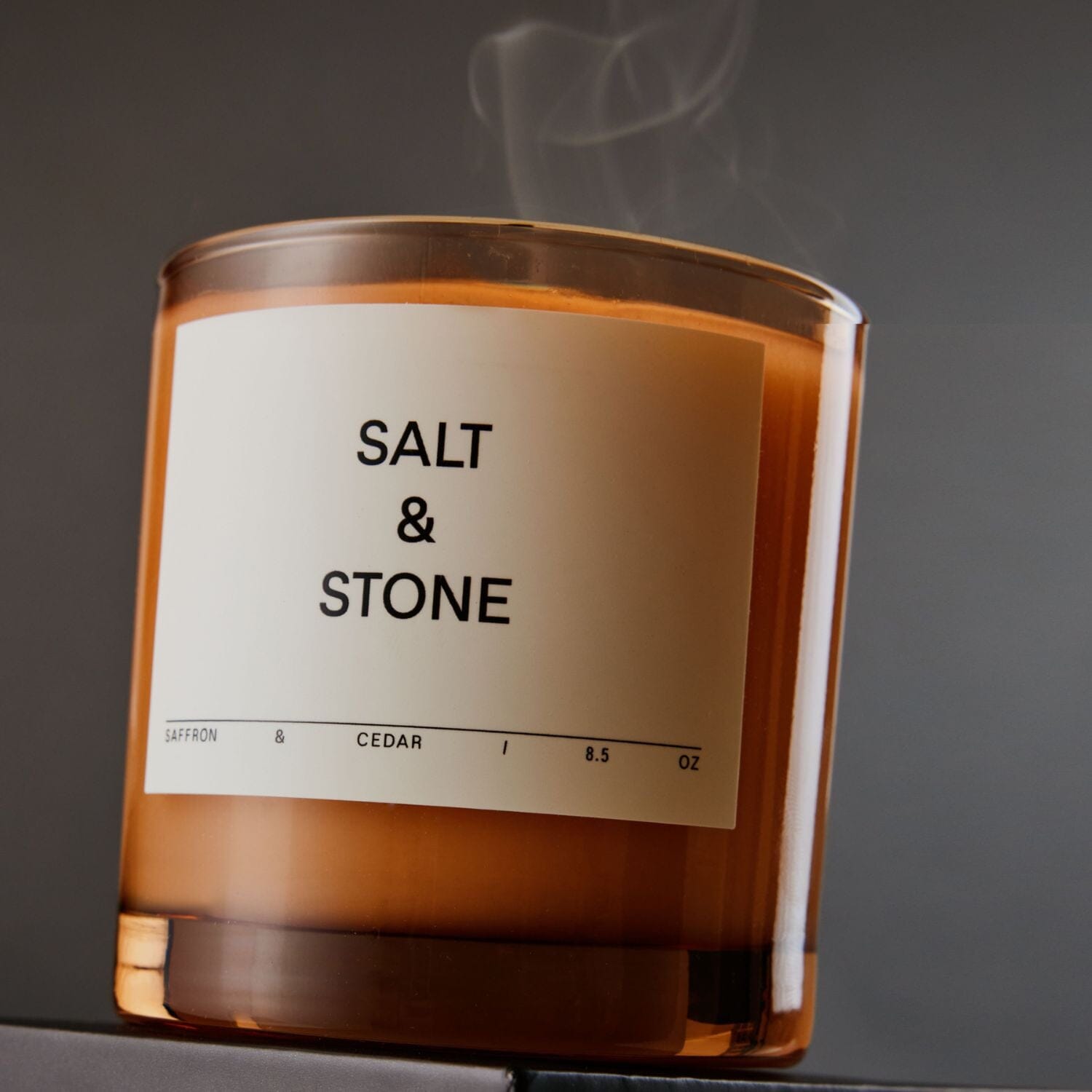 Salt & Stone Candle - Saffron & Cedar (240g) Candles Salt & Stone