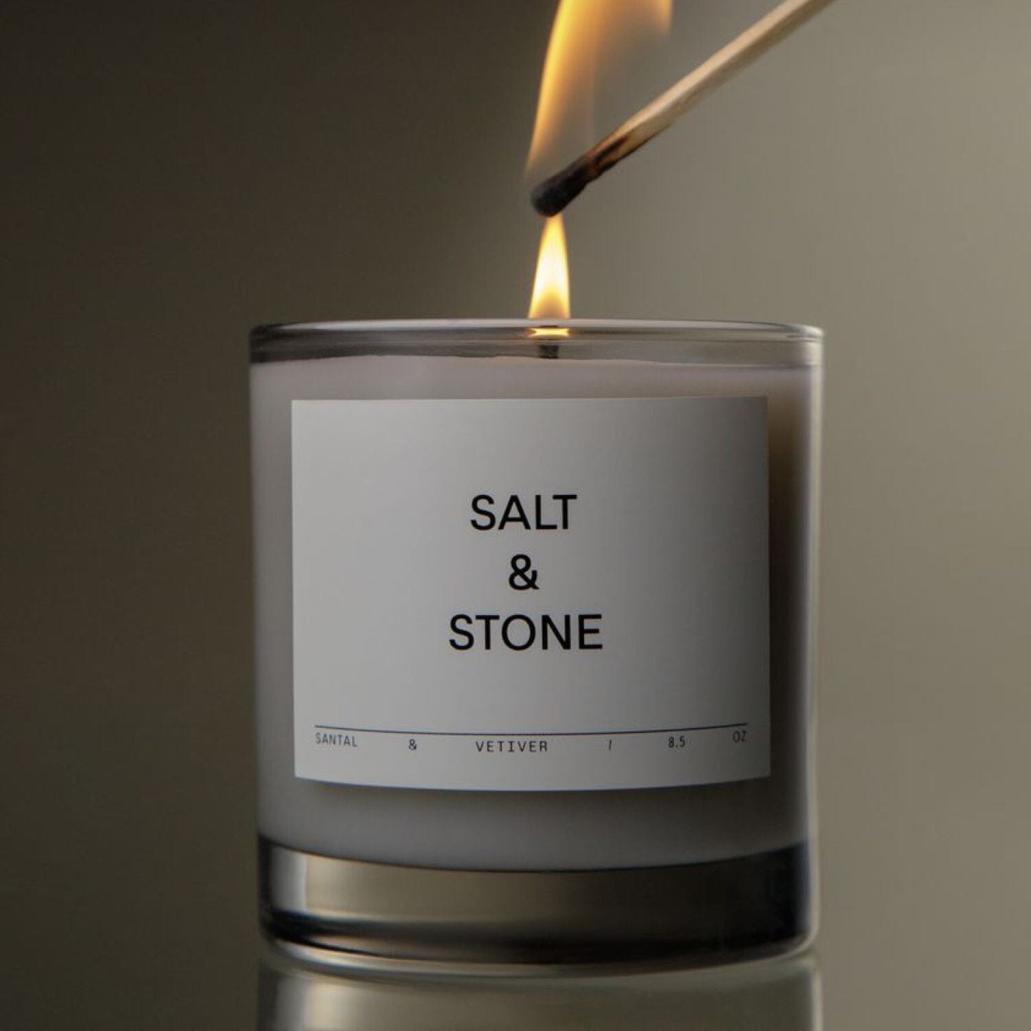 Salt & Stone Candle - Santal & Vetiver (240g) Candles Salt & Stone
