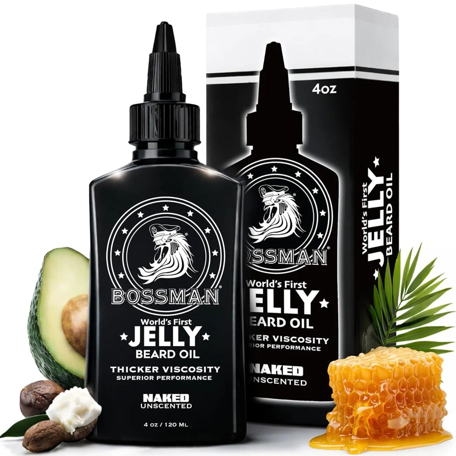 Bossman Jelly Beard Oil - Naked (4oz) Beard OIls Bossman