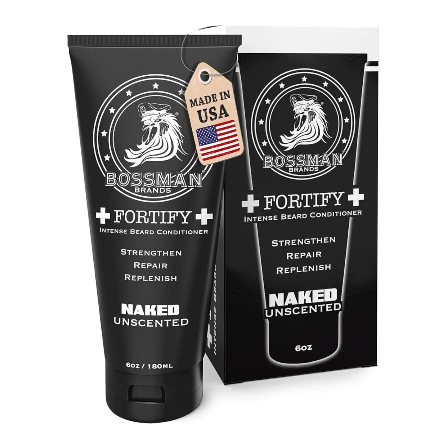 Bossman Fortify Intense Beard Conditioner - Naked (6oz) Beard Conditioners Bossman
