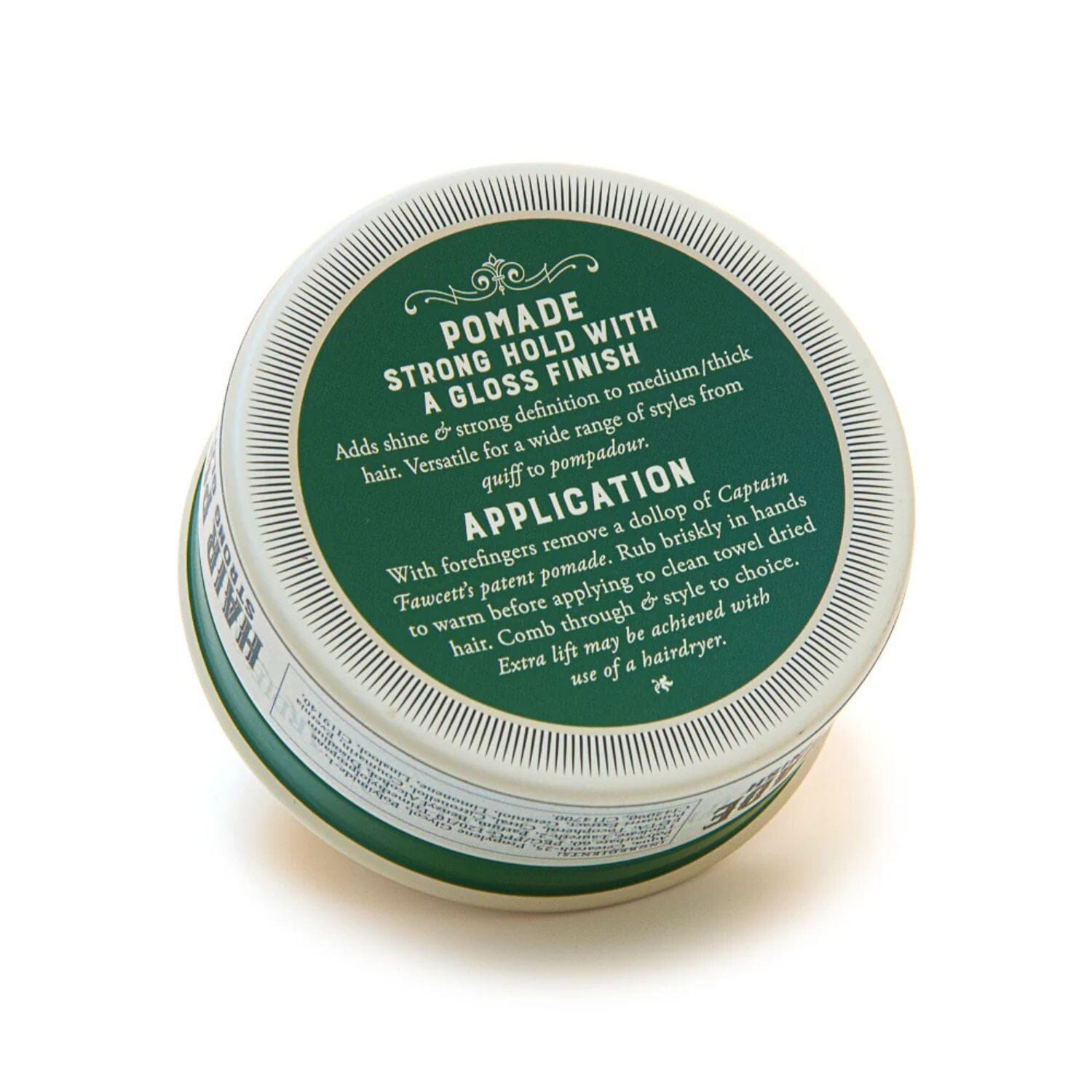 Captain Fawcett Strong Hold Pomade - Green (100g) Pomades Capt. Fawcett