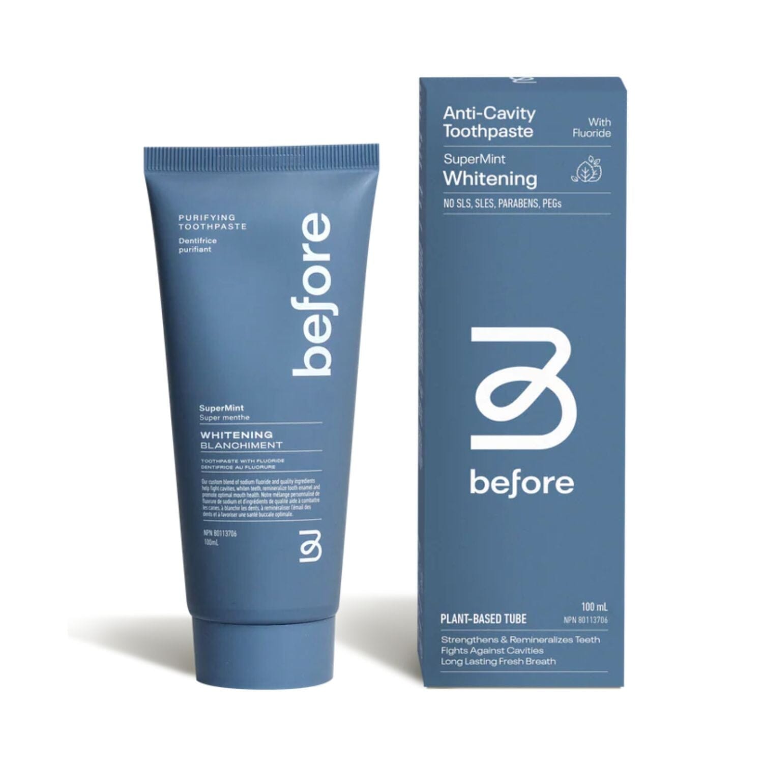 Before Whitening Toothpaste (with Fluoride) - Supermint (Size Options) Oral Care Before Toothpaste