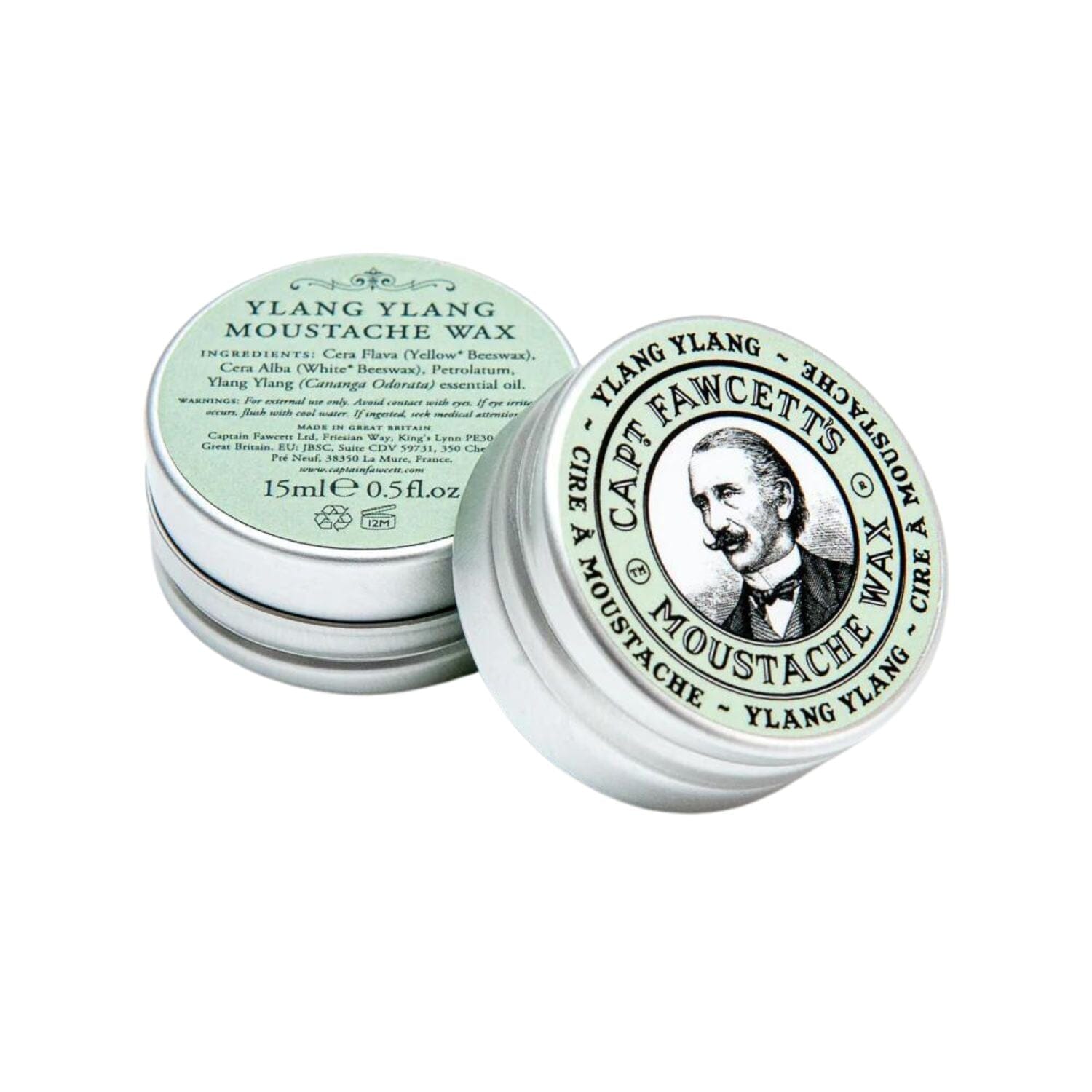 Captain Fawcett's Moustache Wax - Ylang Ylang (15ml) Moustache Waxes Capt. Fawcett