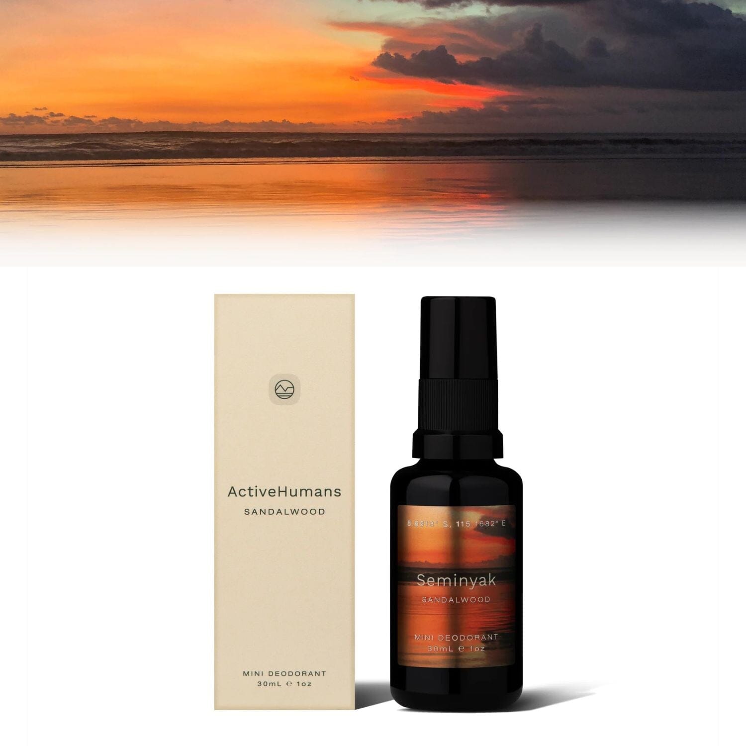 Active Humans Spray Deodorant - Sandalwood (30ml) Deodorants & Antiperspirants Active Humans