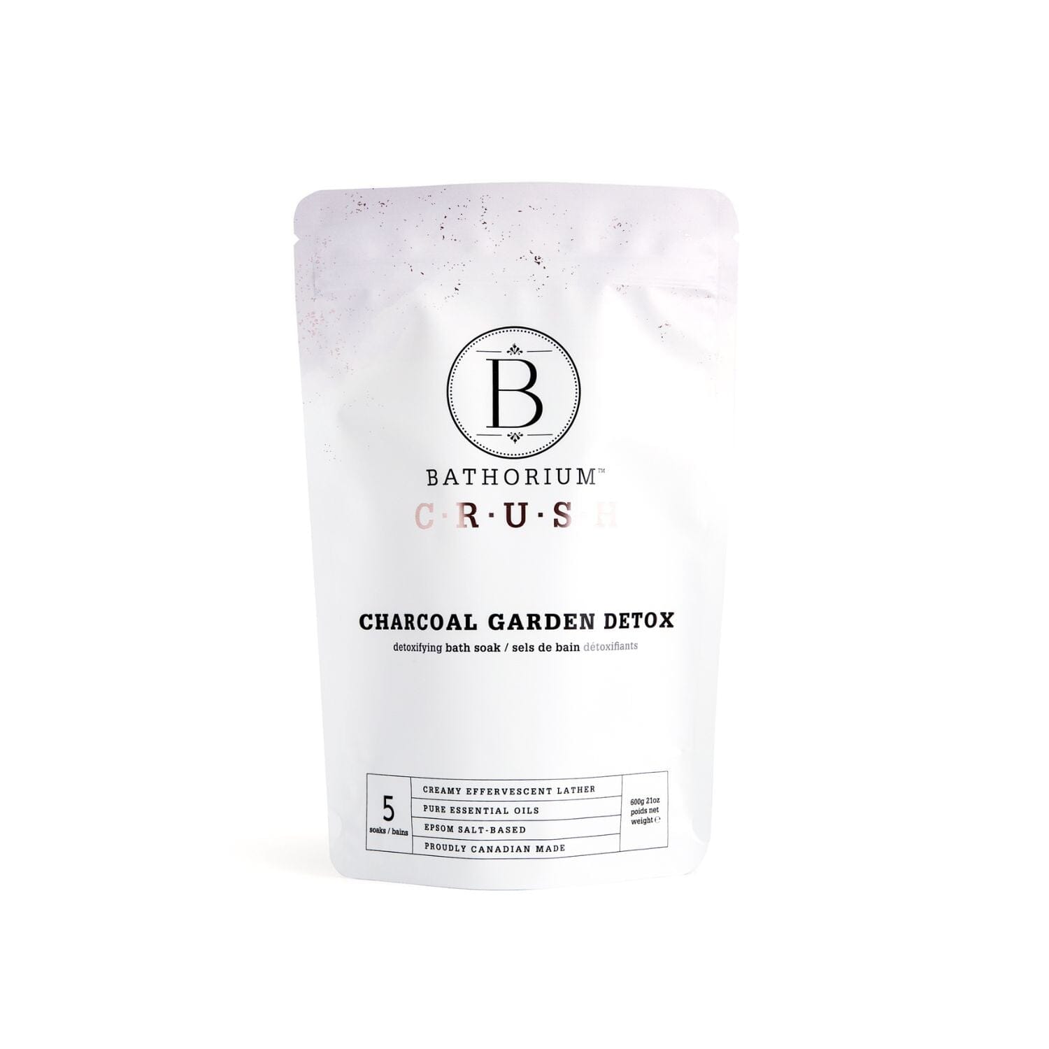 Bathorium Crush Detoxifying Bath Soak - Charcoal Garden Detox (Size Options) Bath Salt / Soaks Bathorium 600g (5 bath)