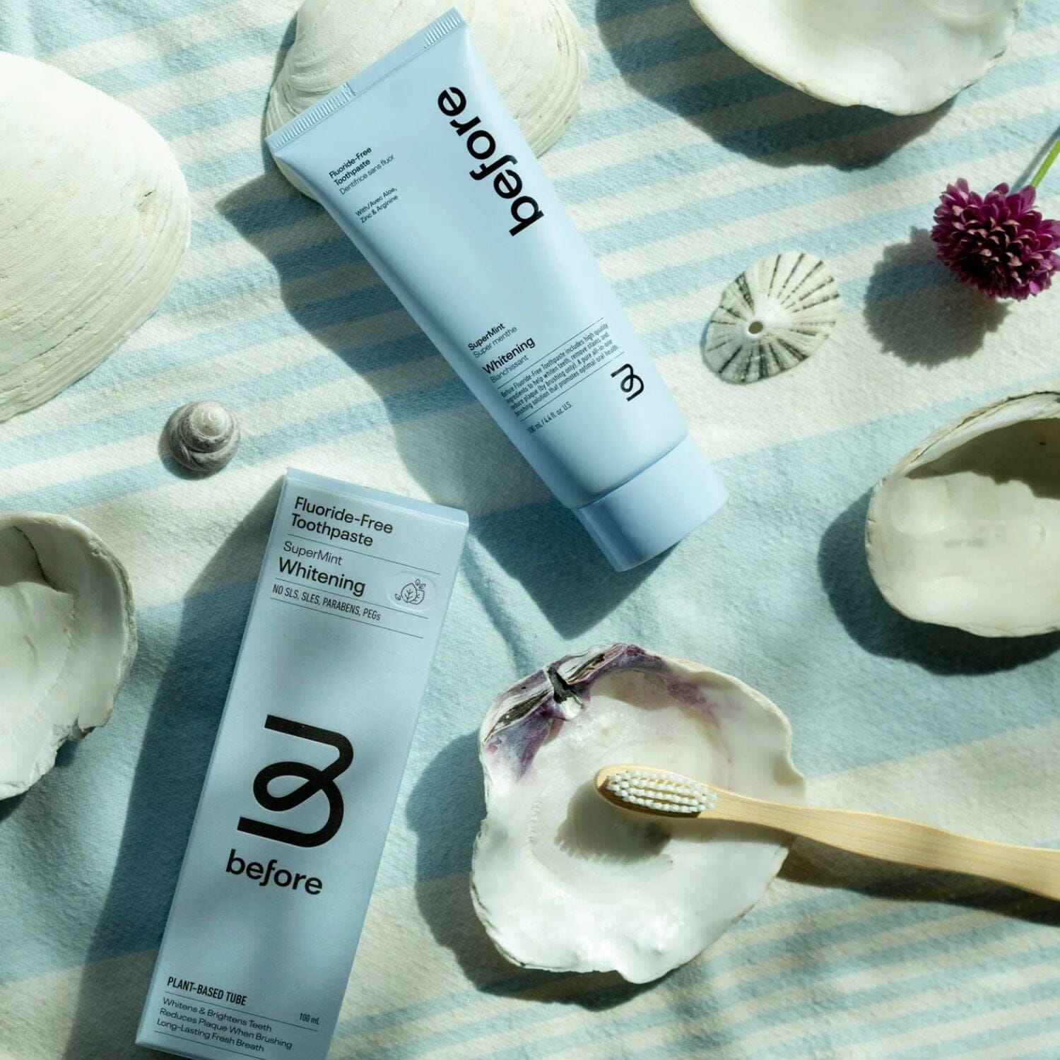 Before Fluoride Free Whitening Toothpaste - Supermint (Size Options) Oral Care Before Toothpaste