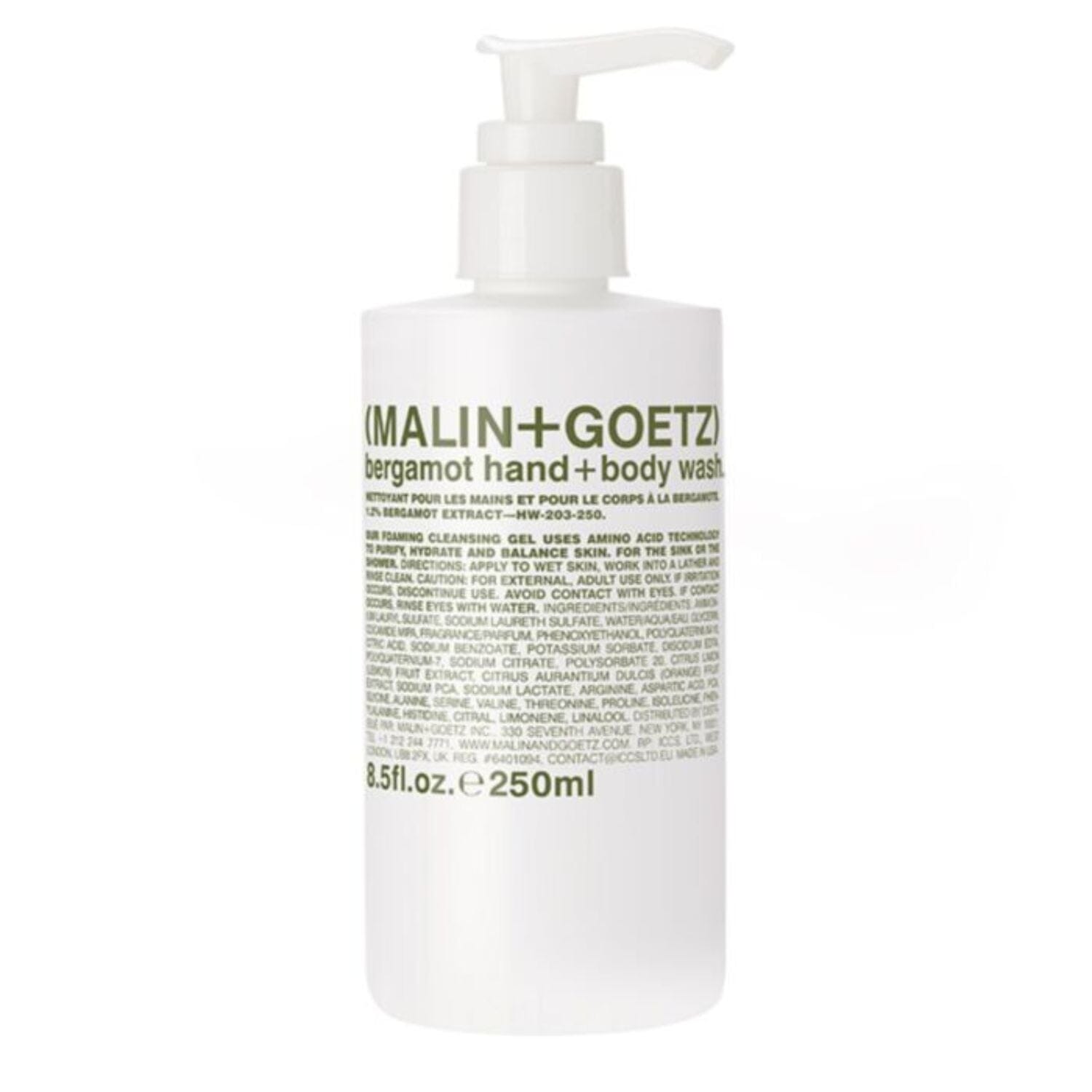 (Malin+Goetz) Bergamot Hand + Body Wash (Size Options) Shower Gels & Washes (Malin+Goetz) 250ml