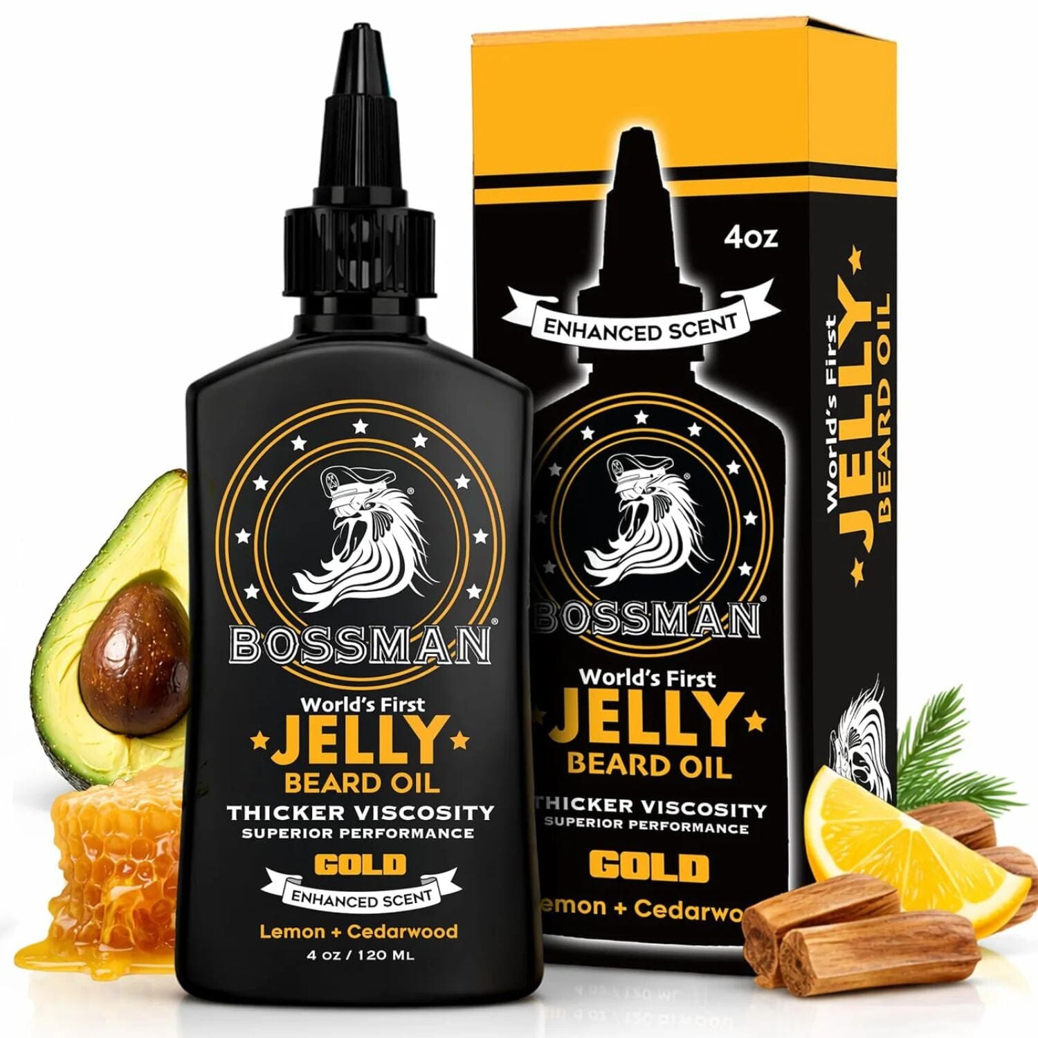 Bossman Jelly Beard Oil - Gold (4oz) Beard OIls Bossman