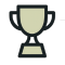 Trophy icon on a white background
