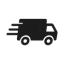 Icon of a delivery truck on a white background