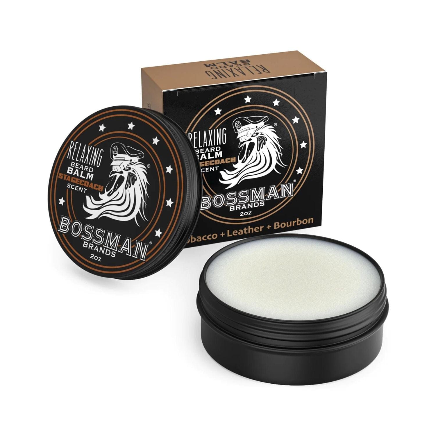 Bossman Relaxing Beard Balm (2oz) - Scent Options Beard Balms Bossman Stagecoach