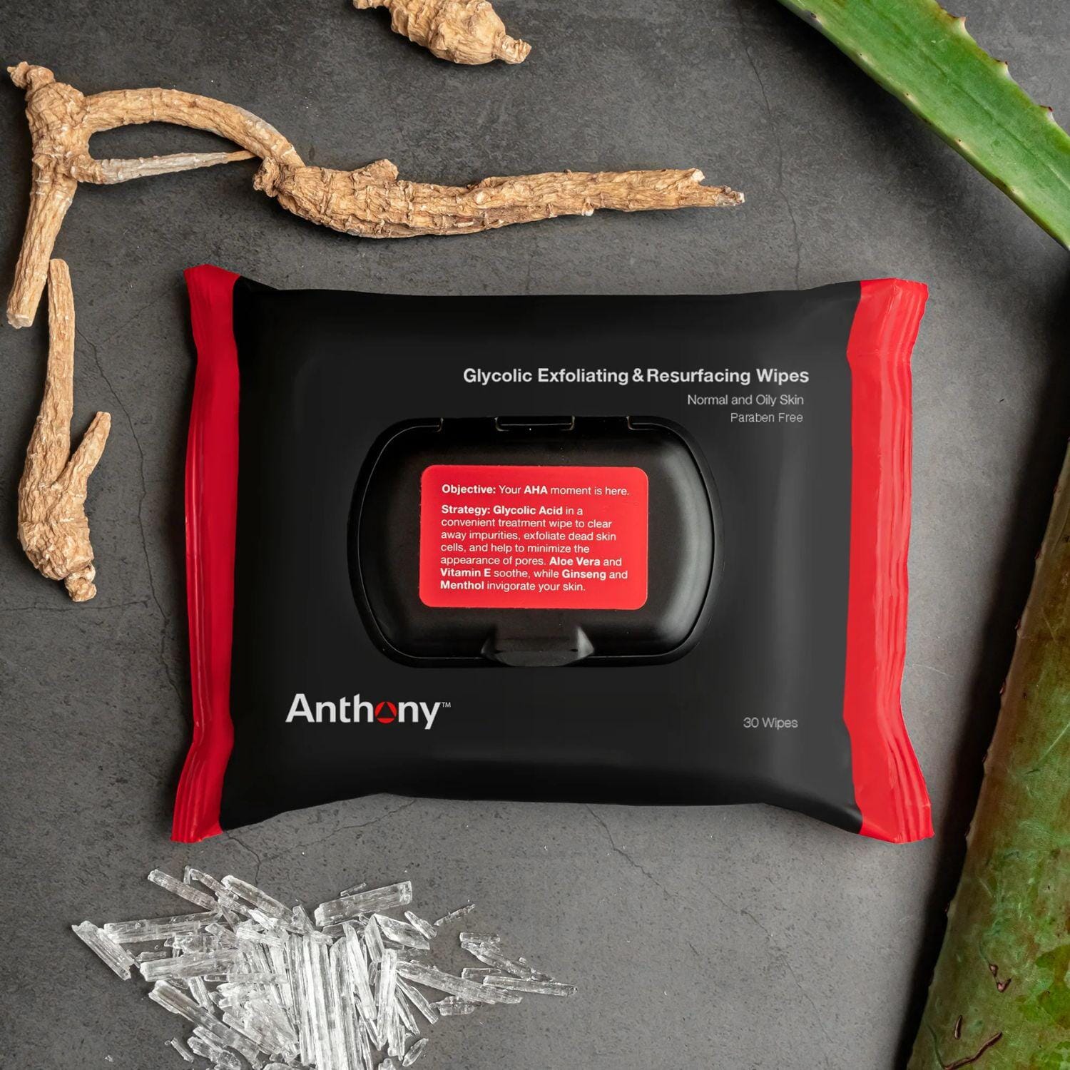 Anthony Glycolic Exfoliating & Resurfacing Wipes (30 pk) Pads & Peels Anthony Logistics