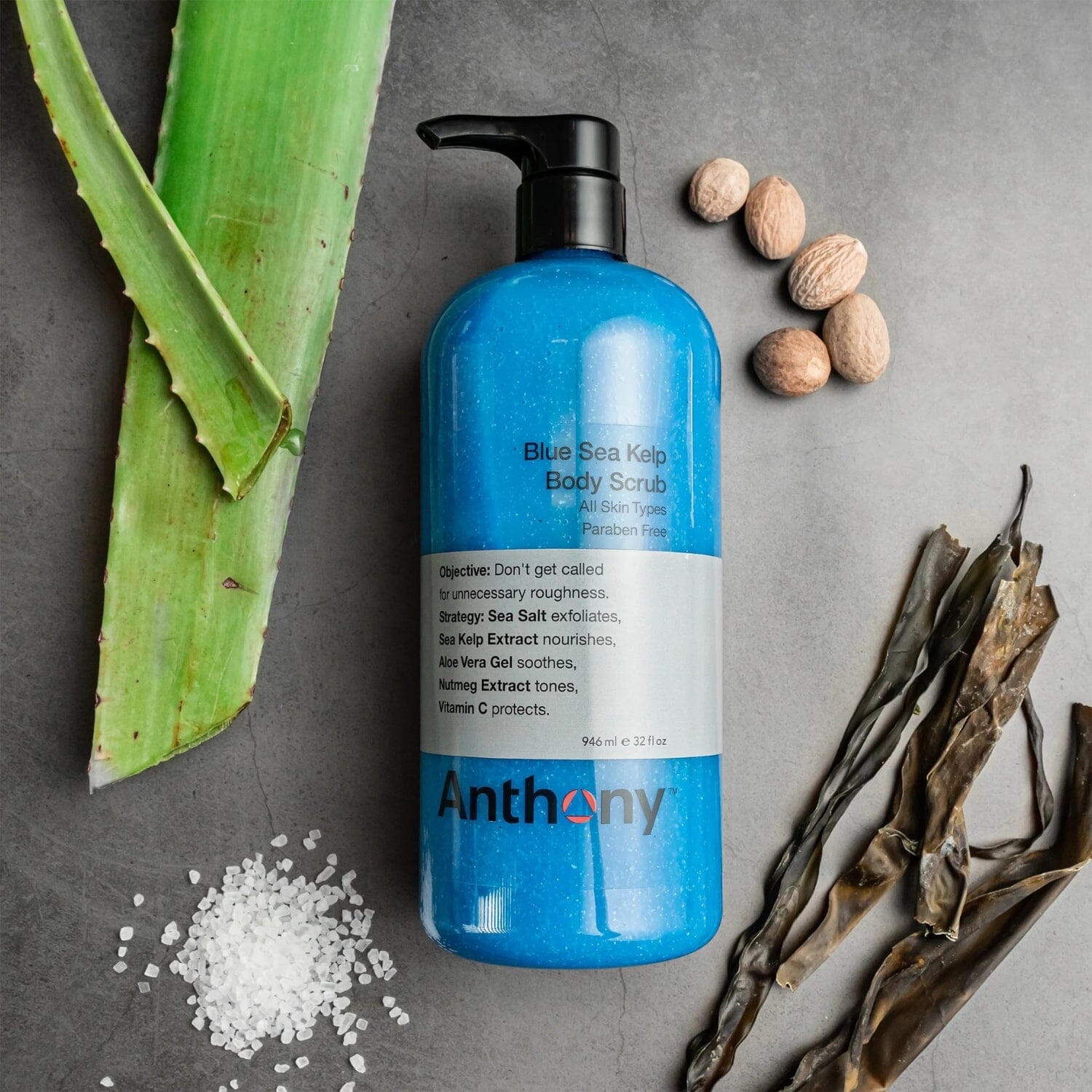 Anthony Logistics Blue Sea Kelp Body Scrub (Size Options) Body Scrubs Anthony Logistics