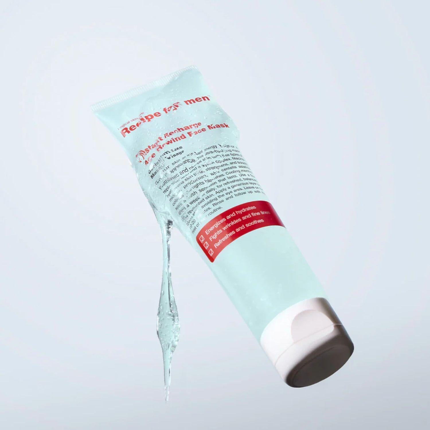 Recipe For Men Instant Recharge Age Rewind Face Mask (100ml) Masks Recipe For Men