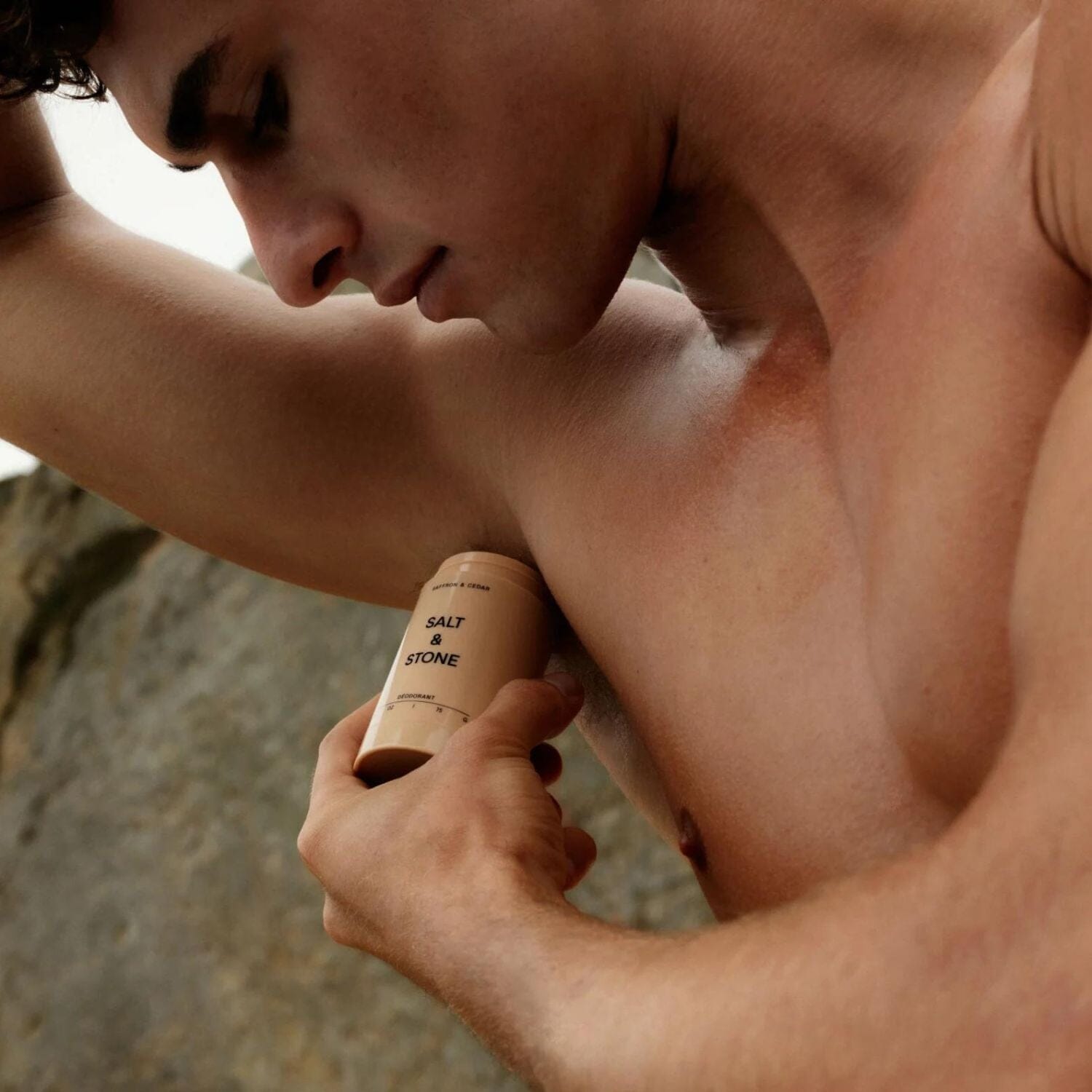 Salt & Stone Formula No 1 Extra Strength Natural Deodorant - Saffron & Cedar (75g) Deodorants & Antiperspirants Salt & Stone