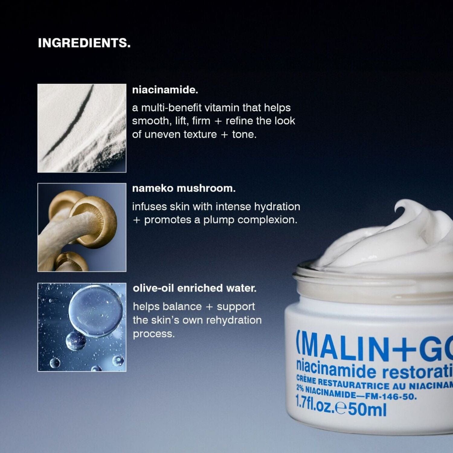 (Malin+Goetz) Niacinamide Restorative Cream (50ml) Moisturizers (Malin+Goetz)