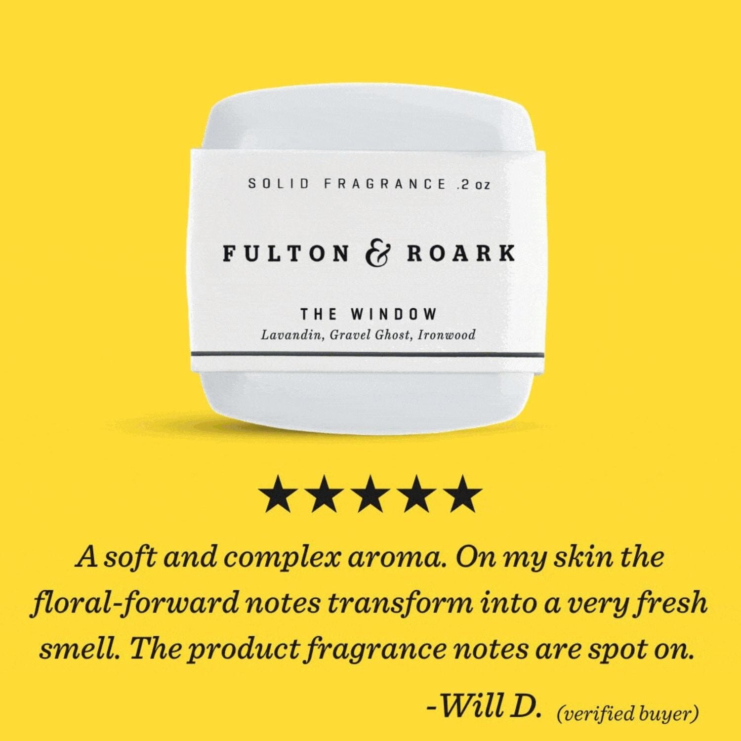 Fulton & Roark The Window Solid Cologne (0.2oz) Solid Cologne Fulton & Roark