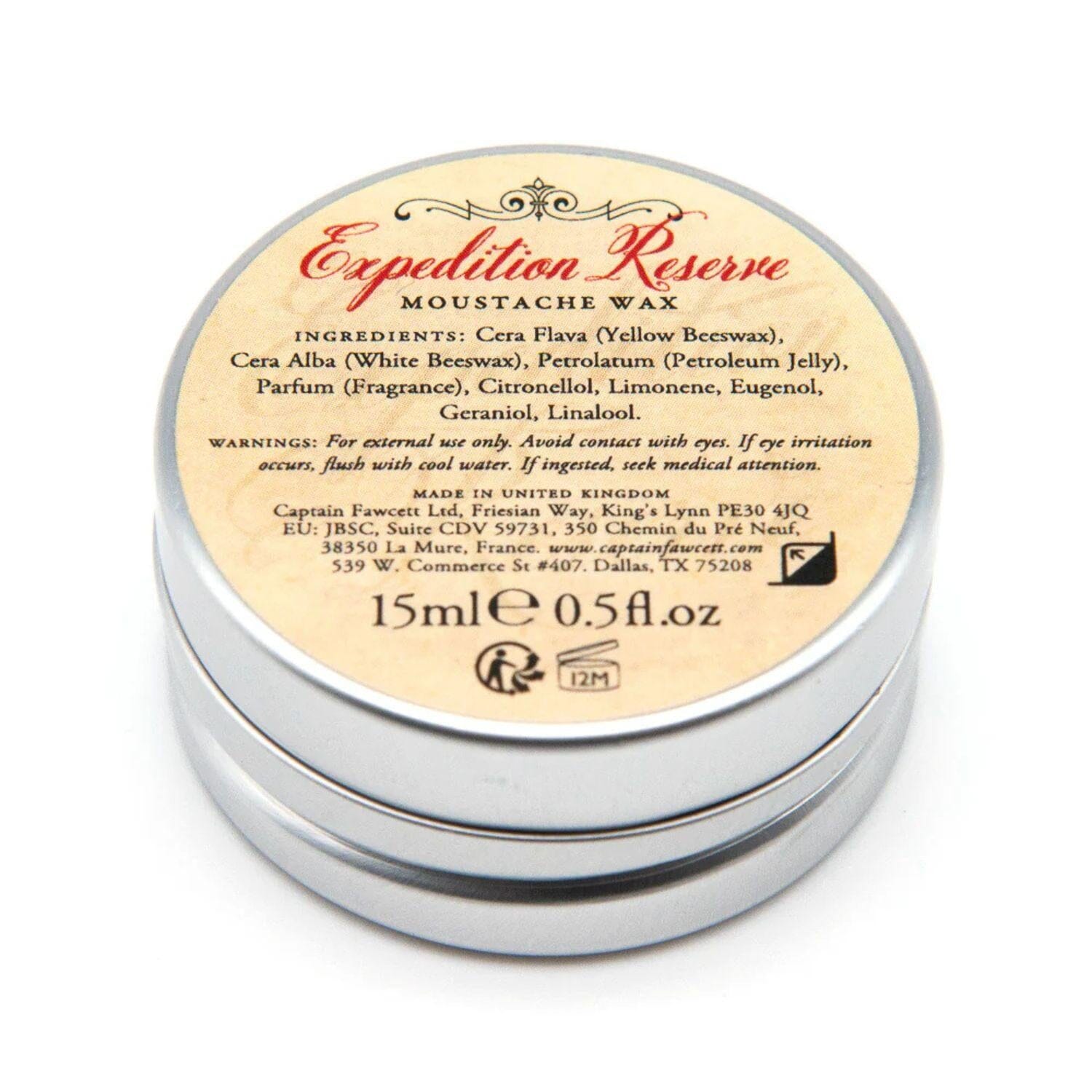 Captain Fawcett's Expedition Reserve Moustache Wax (15ml) Moustache Waxes Capt. Fawcett