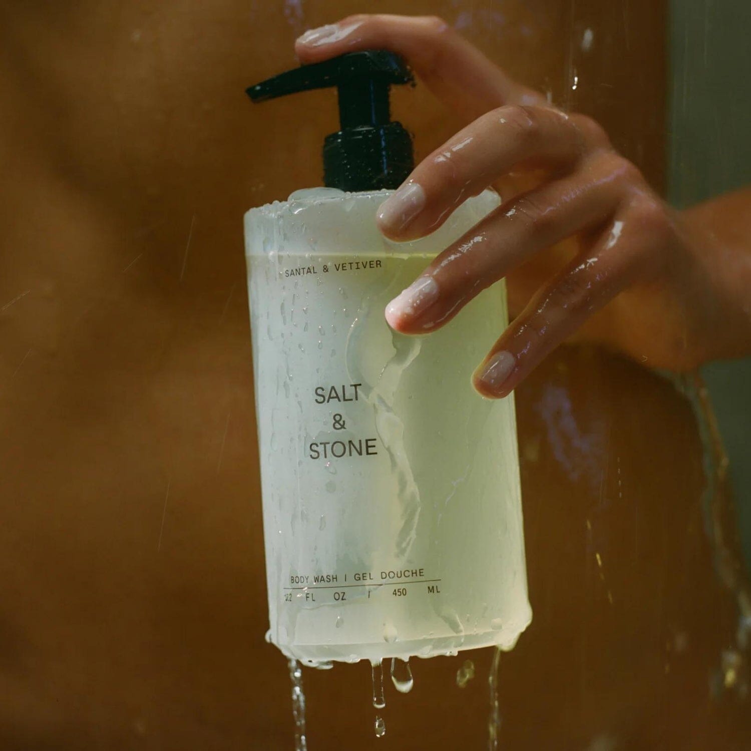 Salt & Stone Antioxidant Body Wash - Santal & Vetiver (450ml) Shower Gels & Washes Salt & Stone
