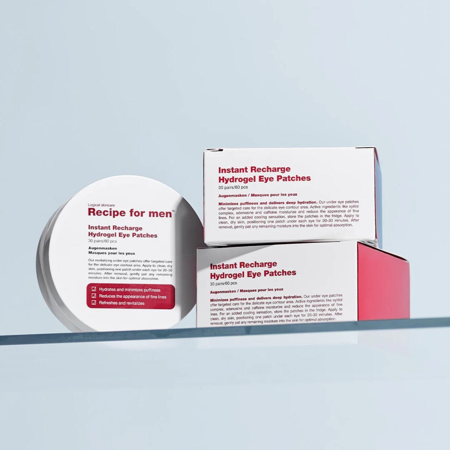 Recipe For Men Instant Recharge Hydrogel Eye Patches (30 pairs) Undereye Recipe For Men
