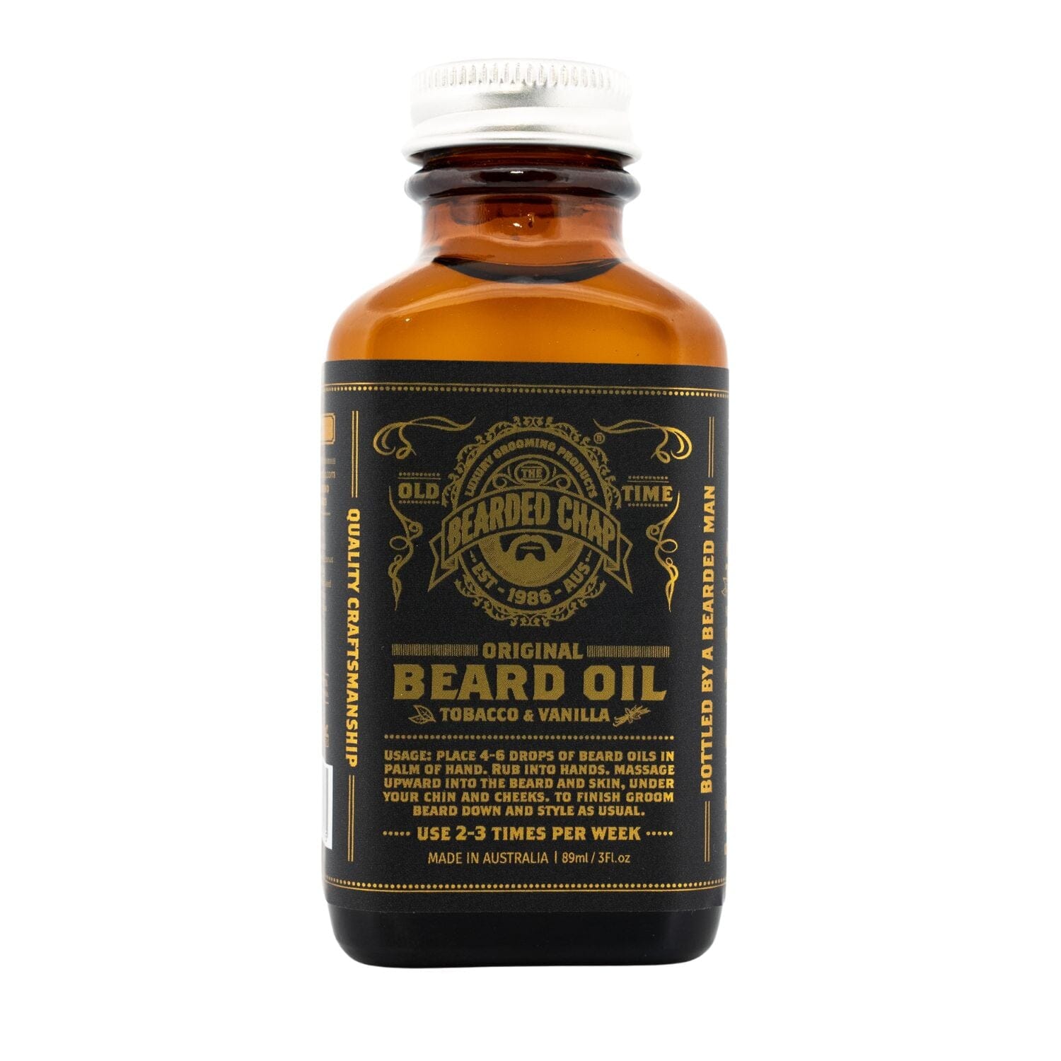 The Bearded Chap Tobacco & Vanilla Beard Oil (Size Options) Beard OIls The Bearded Chap 89ml