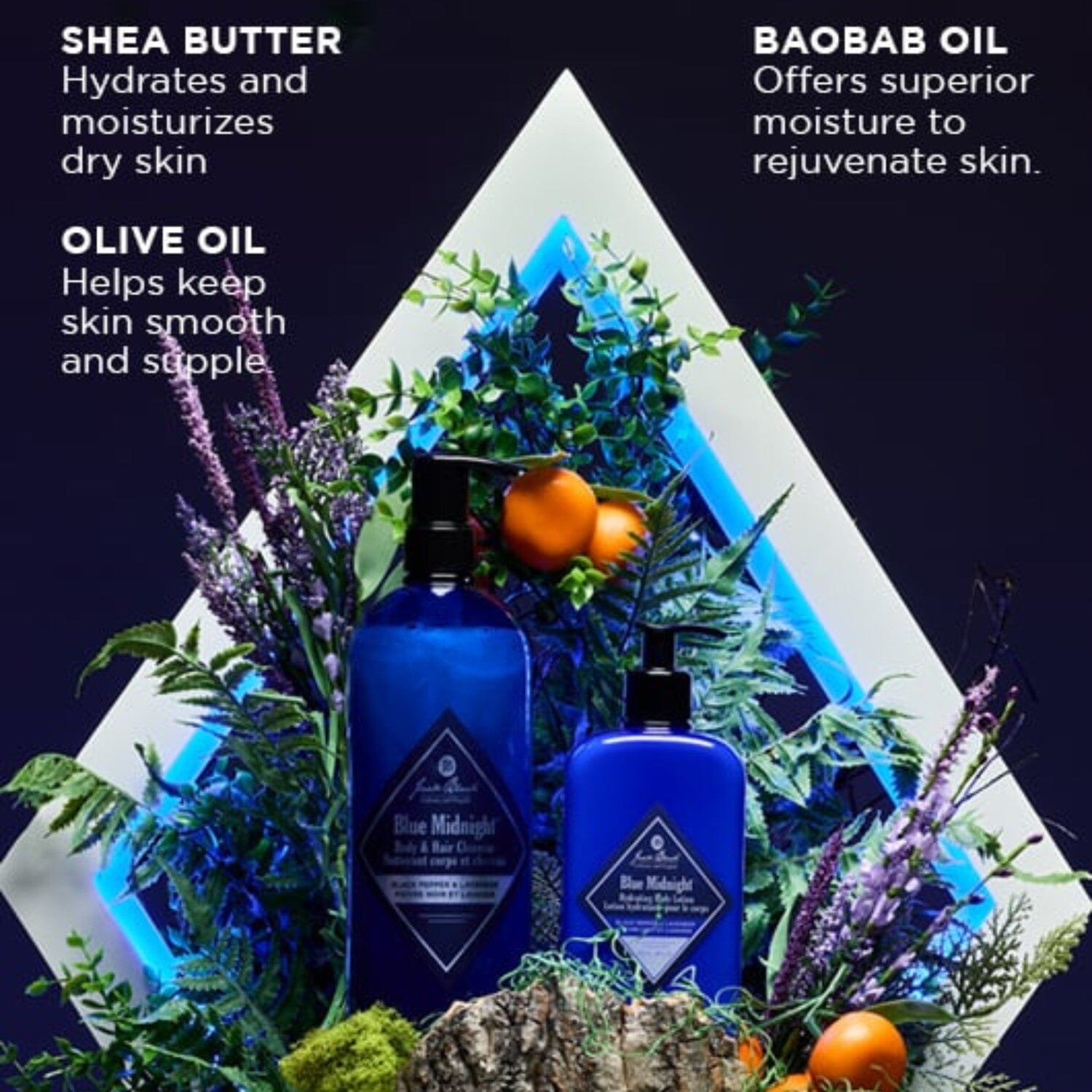 Jack Black Blue Midnight Hydrating Body Lotion (473ml) Body Moisturizers Jack Black