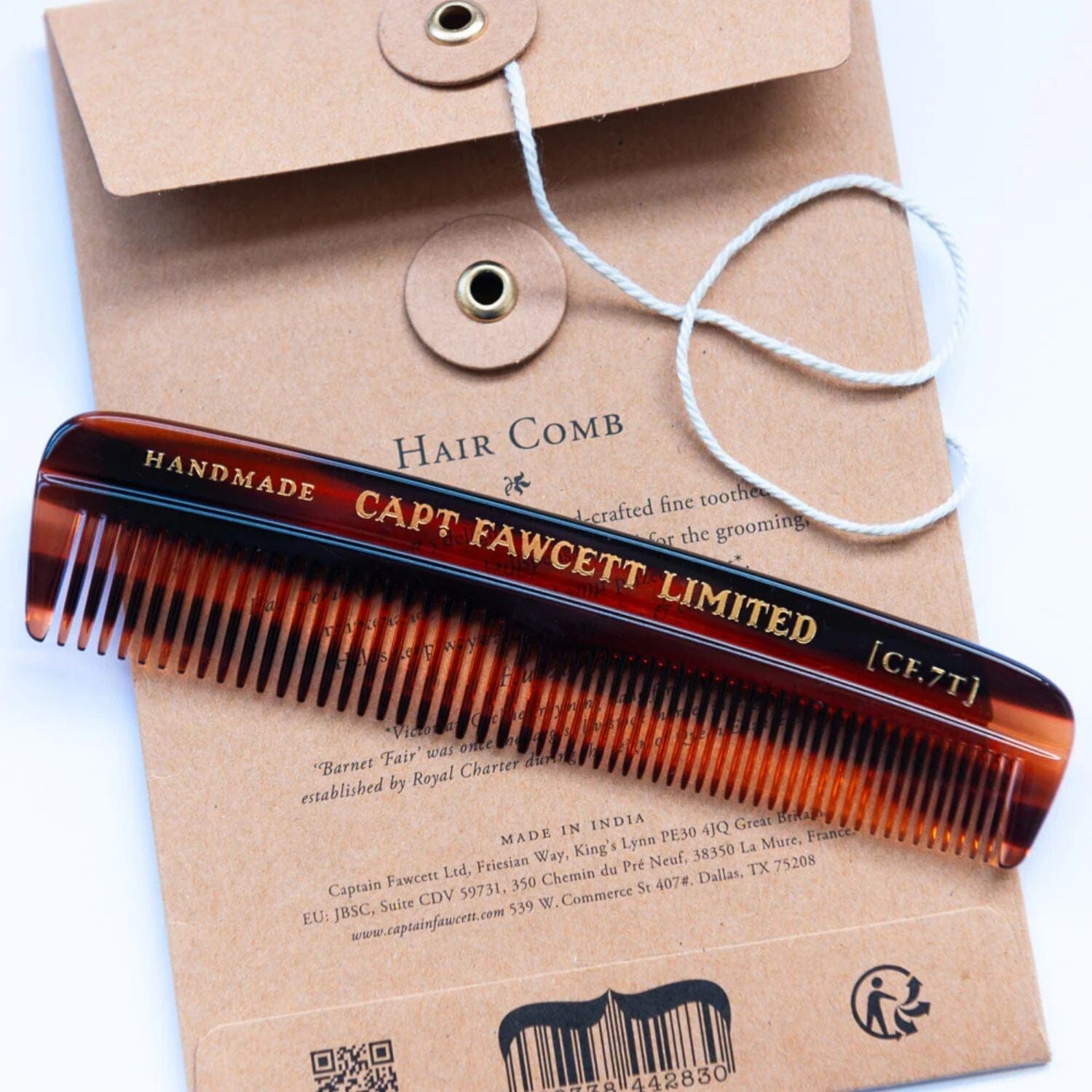 Captain Fawcett Hair Comb Combs & Brushes Capt. Fawcett