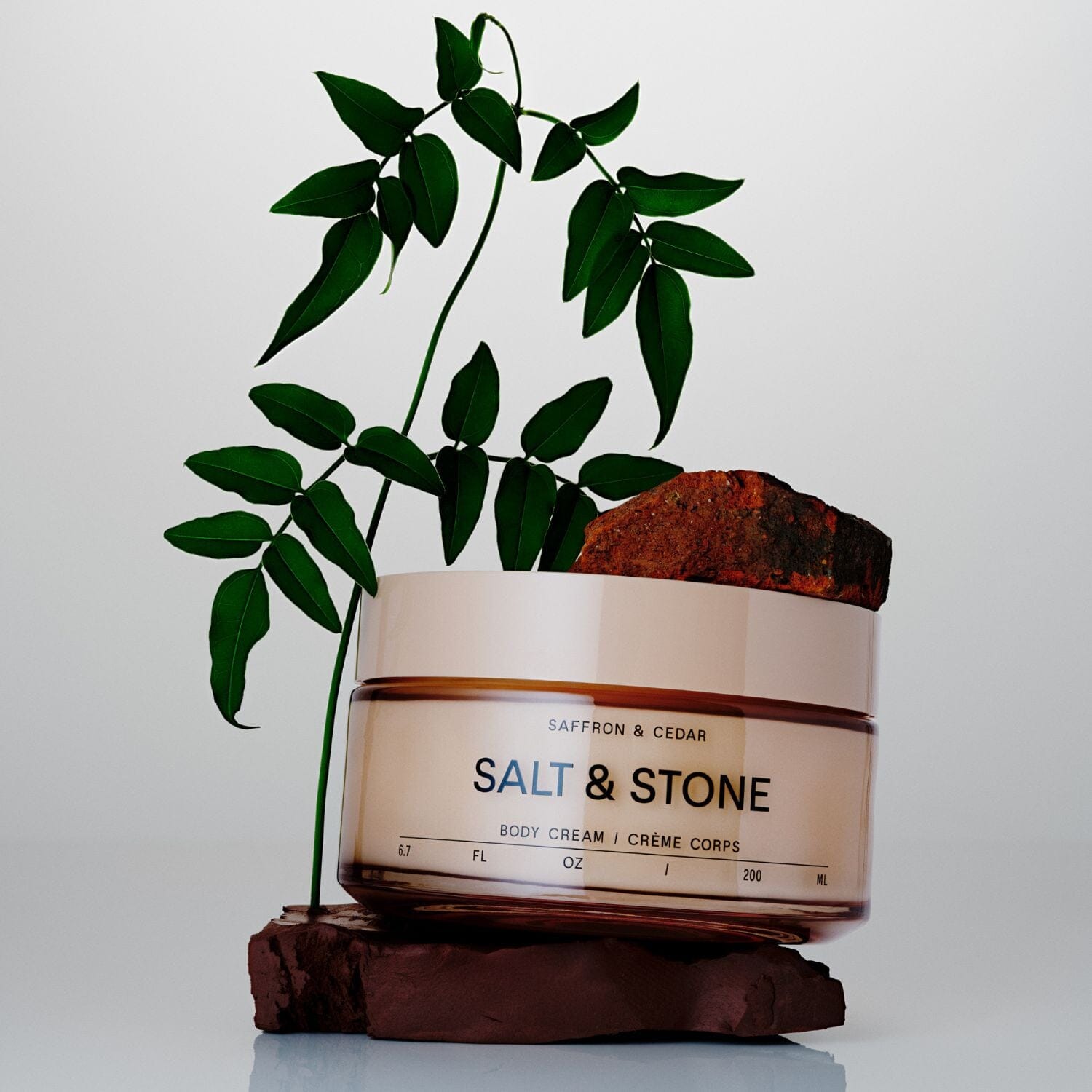 Salt & Stone Body Cream - Saffron & Cedar (200ml) Body Moisturizers Salt & Stone
