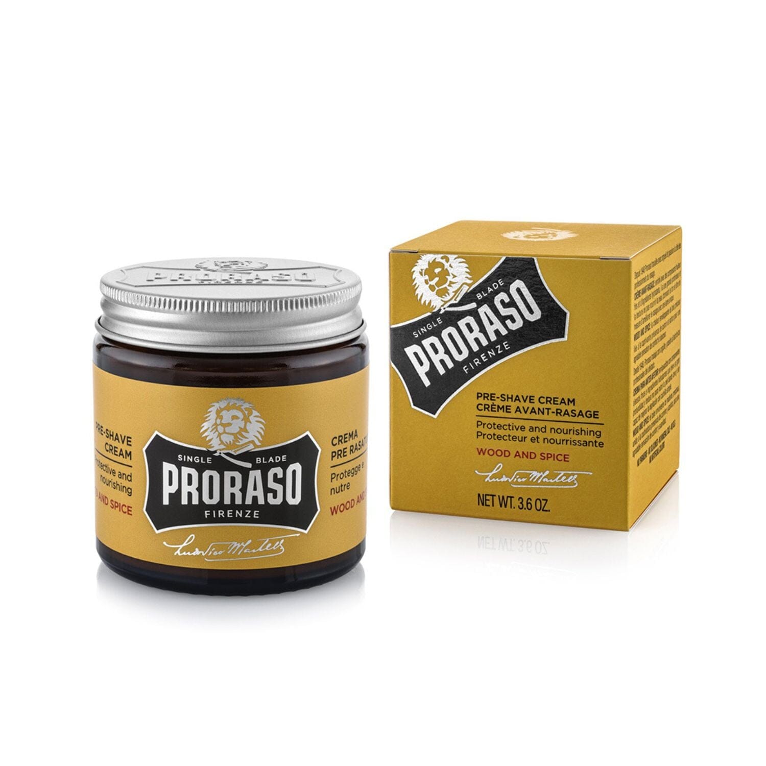 Proraso Single Blade Pre-Shave Cream - Wood & Spice (100ml) Pre-Shave Proraso