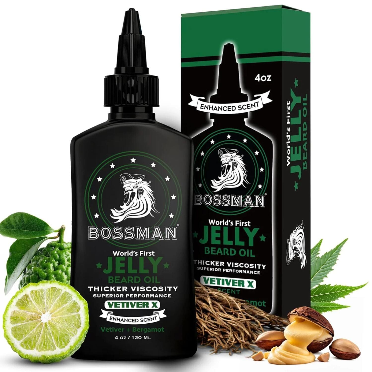 Bossman Jelly Beard Oil - Vetiver X (4oz) Beard OIls Bossman