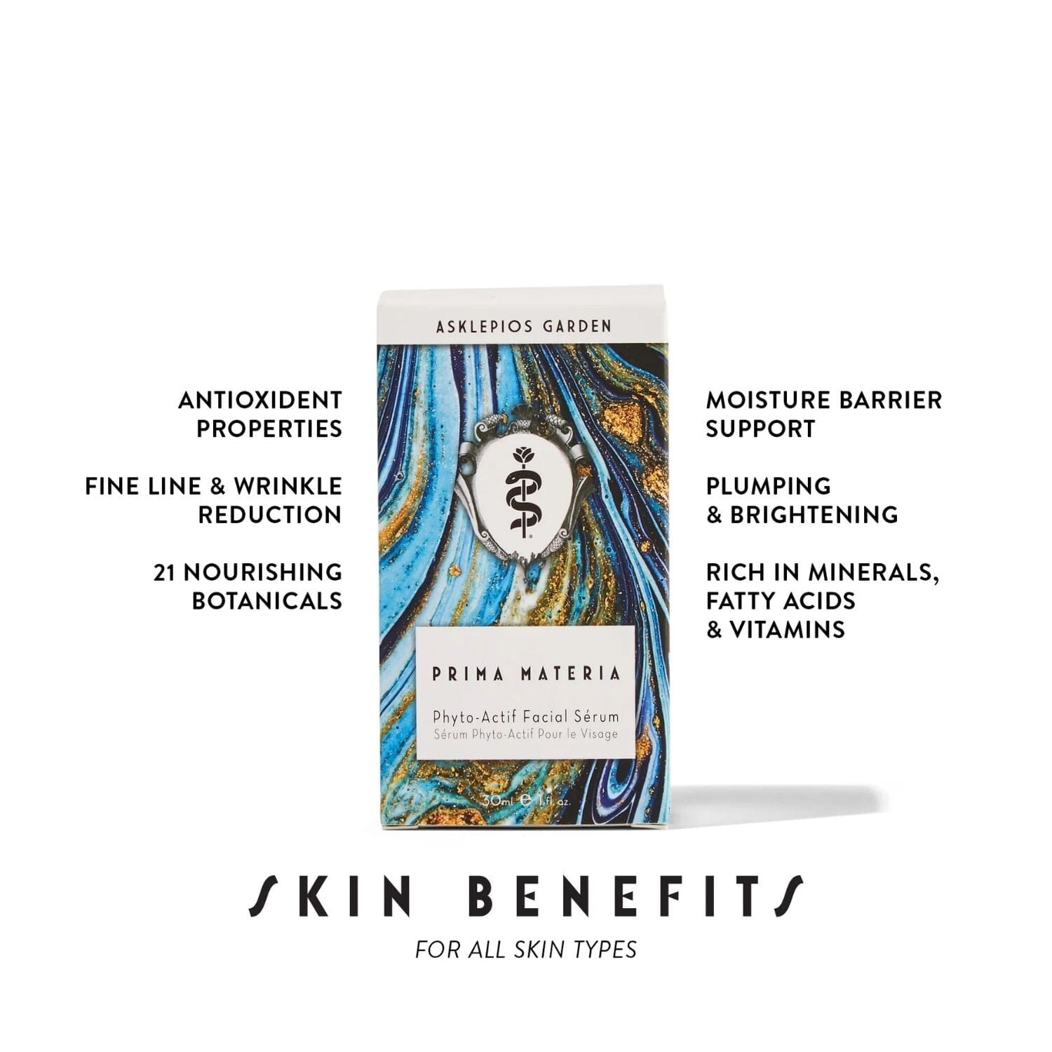 Asklepios Garden PRIMA MATERIA Phyto-Actif Facial Sérum (30ml) Serums Asklepios Garden