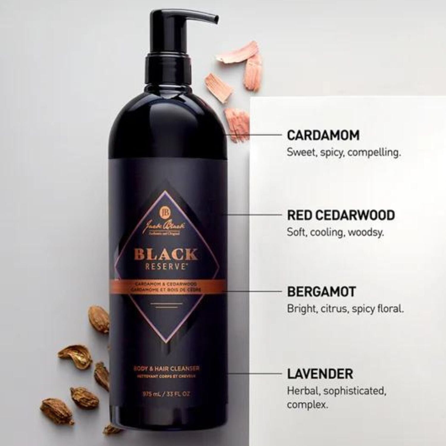 Jack Black Black Reserve Body & Hair Cleanser (Size Options) Shower Gels & Washes Jack Black