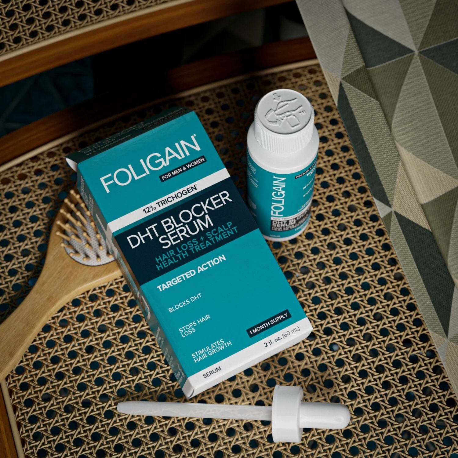 Foligain Hair Regrowth DHT Blocker Serum with 12% Trichogen (59ml) Hair Loss Treatments Foligain