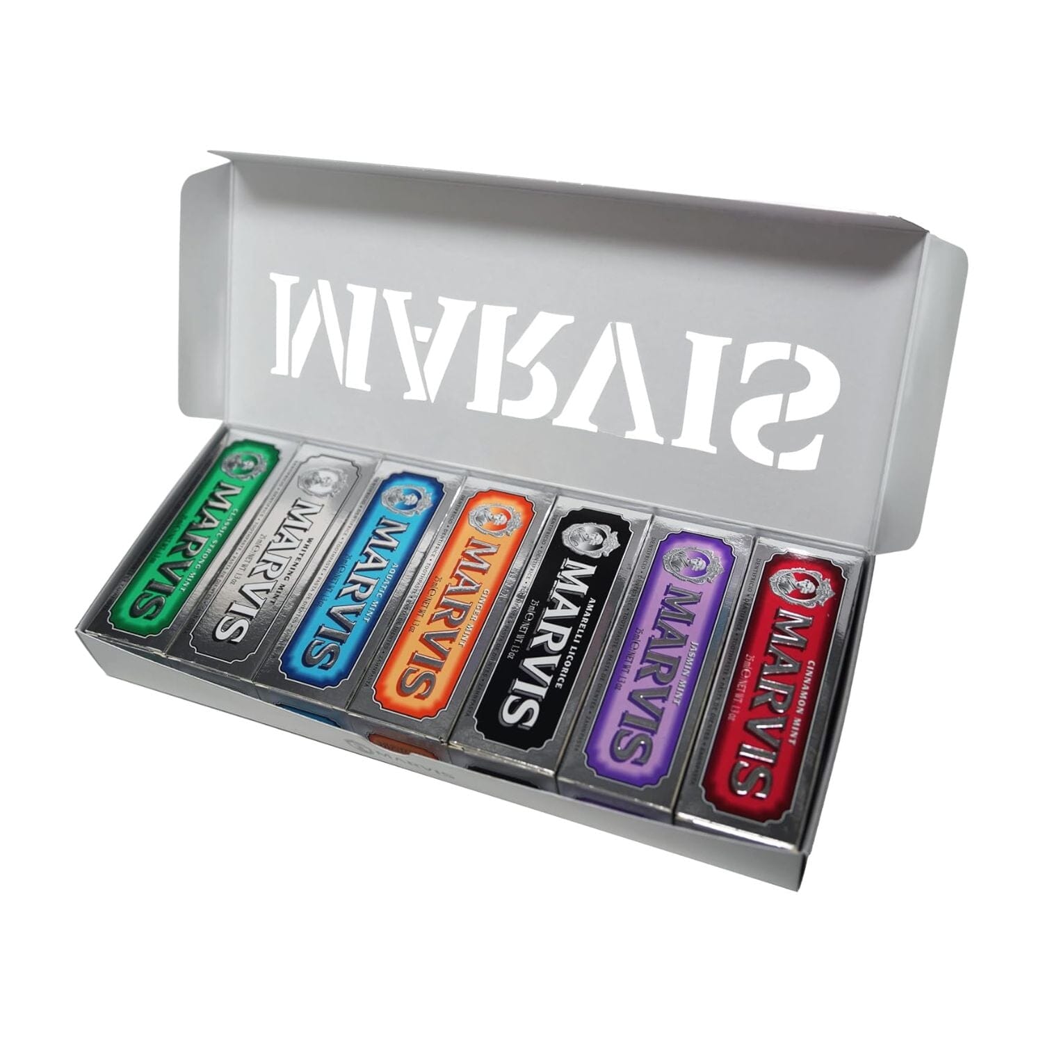 Marvis Black Box Set (7 x 25ml) Toothpastes & Floss Marvis