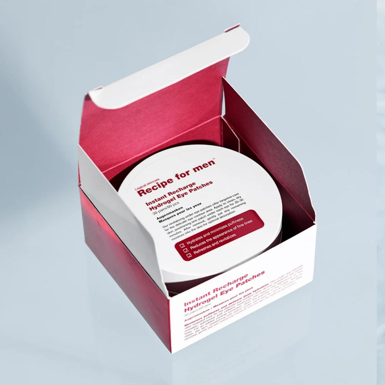 Recipe For Men Instant Recharge Hydrogel Eye Patches (30 pairs) Undereye Recipe For Men