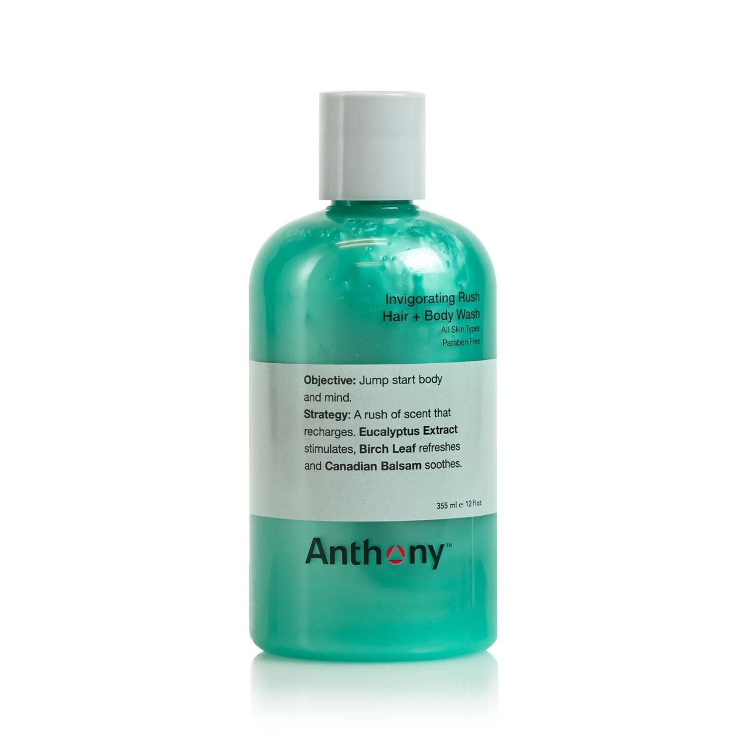 Anthony Logistics Invigorating Rush Hair & Body Wash (Size Options) Shower Gels & Washes Anthony Logistics 355ml
