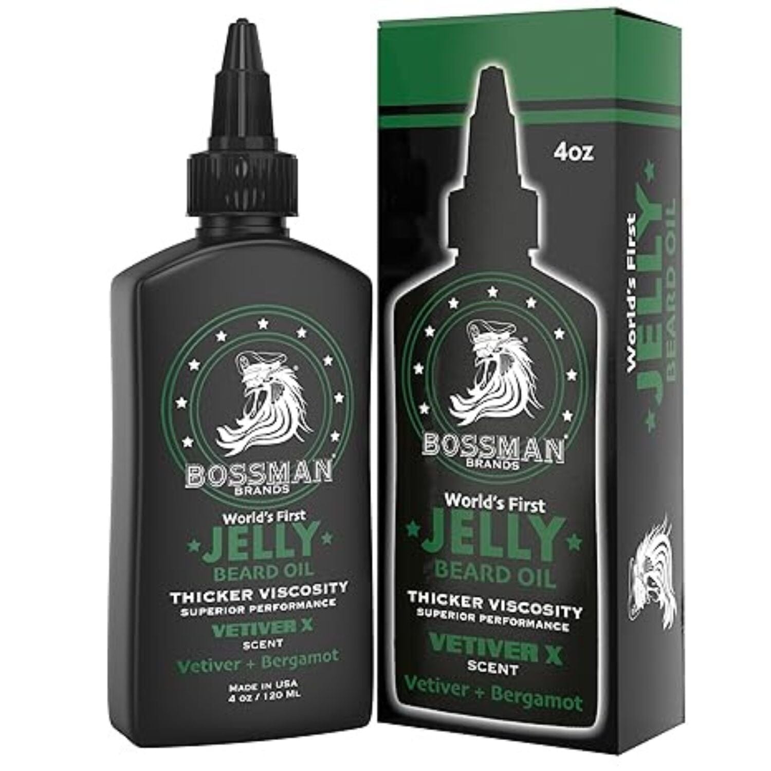 Bossman Jelly Beard Oil - Vetiver X (4oz) Beard OIls Bossman