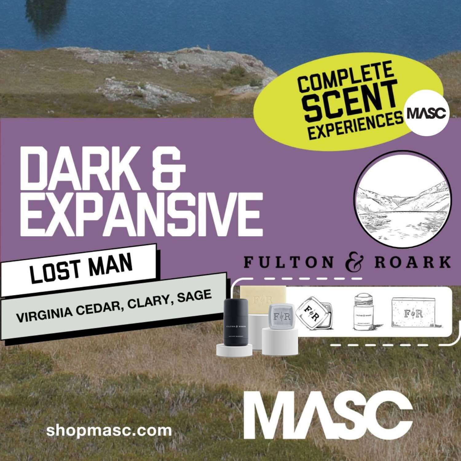 Fulton & Roark The Essentials Fragrance Set (Scent Options) All Sets Fulton & Roark Lost Man