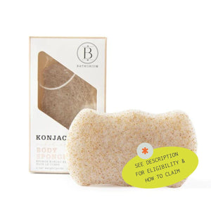 *FREE Konjac Walnut Shell Exfoliating Body Sponge Bath Salt / Soaks Bathorium 