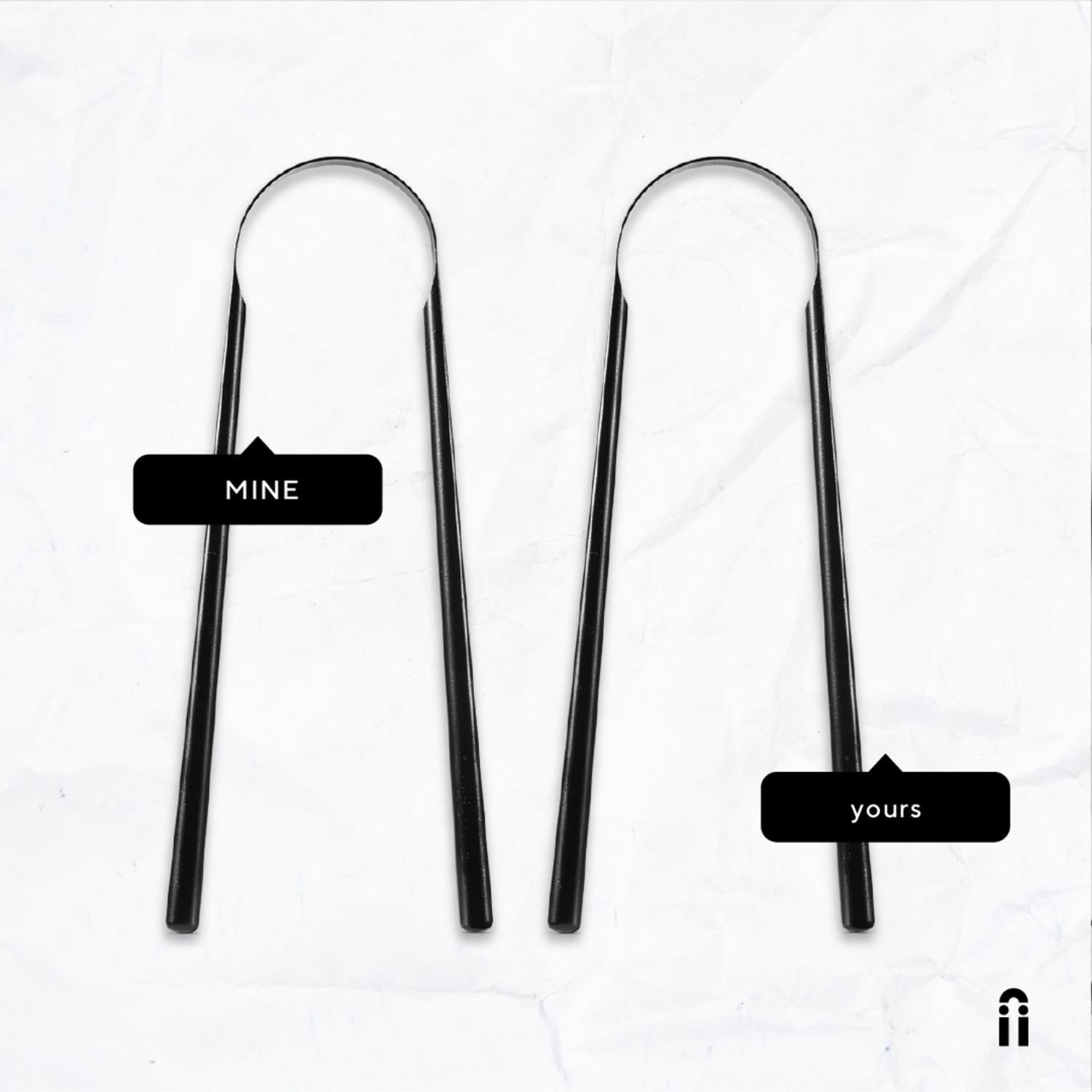 Gunkii Yours & Mine Tongue Scraper Toothpastes & Floss Gunkii