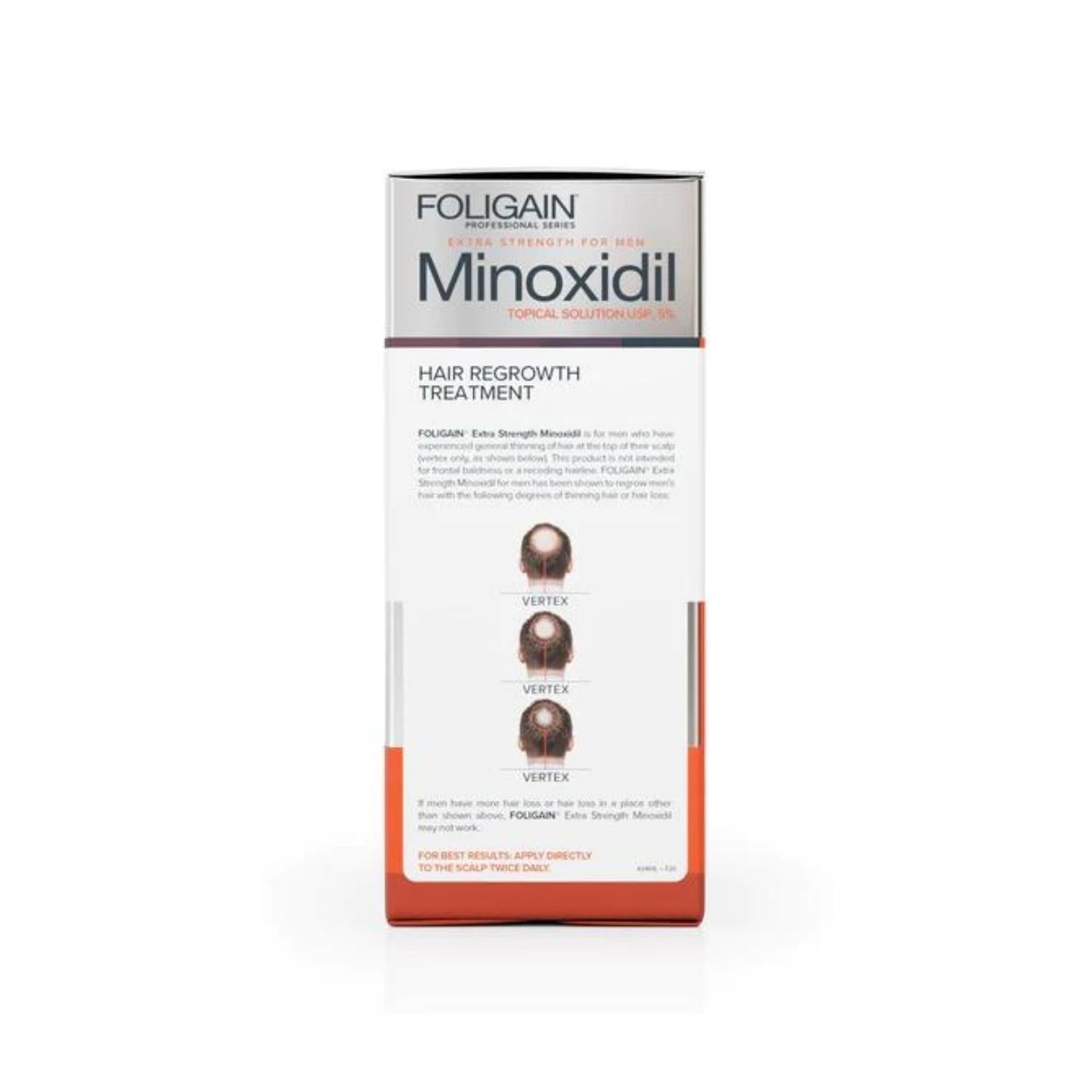 Foligain Minoxidil 5% Hair Regrowth Treatment for Men (3 x 59ml) Hair Loss Treatments Foligain