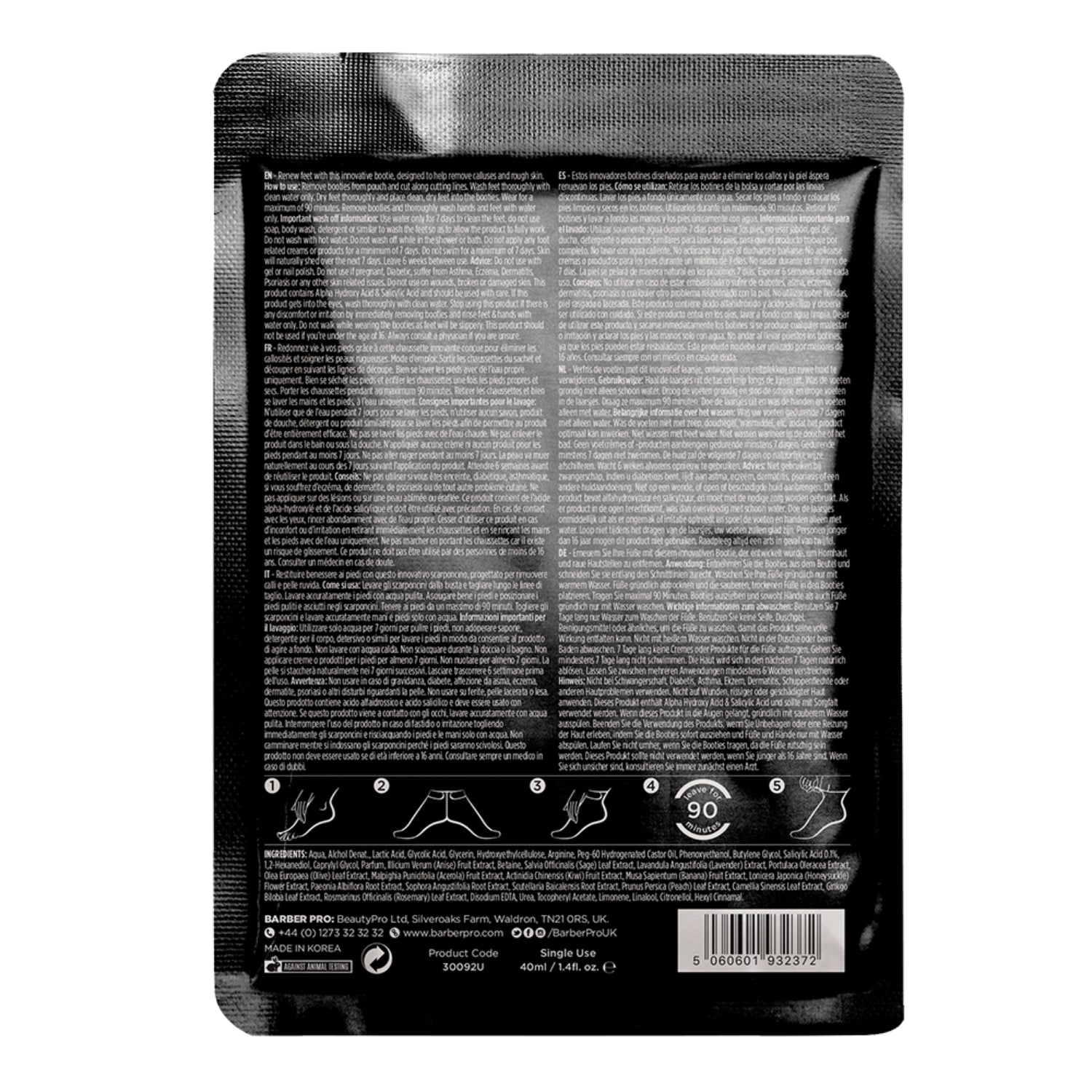 Barber Pro Foot Peel (40g) Hands & Feet Barber Pro