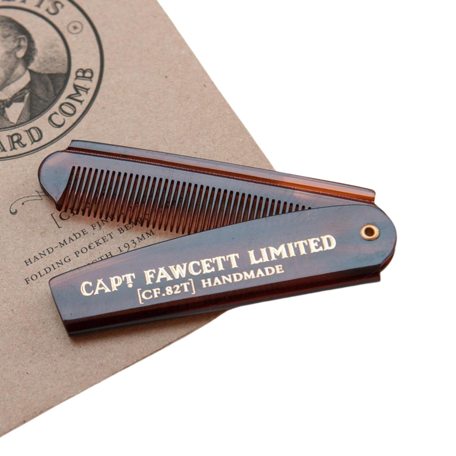 Captain Fawcett's Folding Pocket Beard Comb Beard Combs Capt. Fawcett