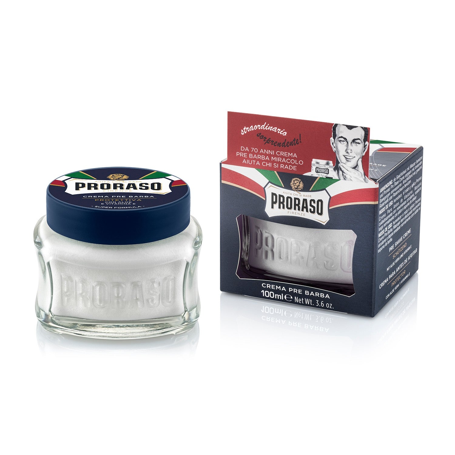 Proraso Pre-Shave Cream - Aloe & Vitamin E (100ml) Pre-Shave Proraso