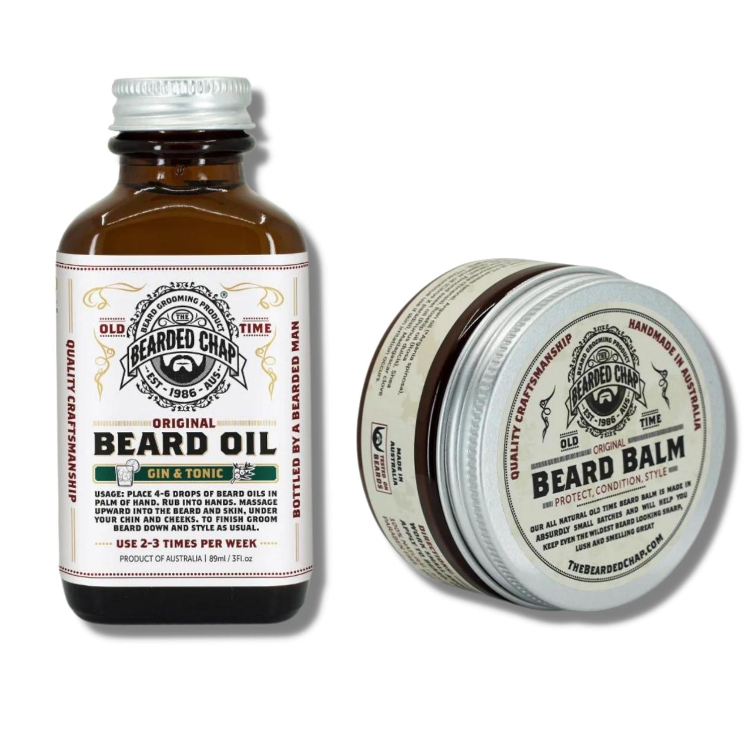 The Bearded Chap Beard Oil & Balm Set Beard Sets The Bearded Chap