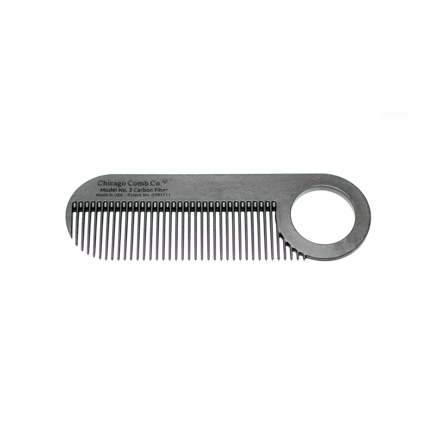 Chicago Comb Co. Model No. 2 Carbon Fiber Comb Beard Combs Chicago Comb Co. Comb Only