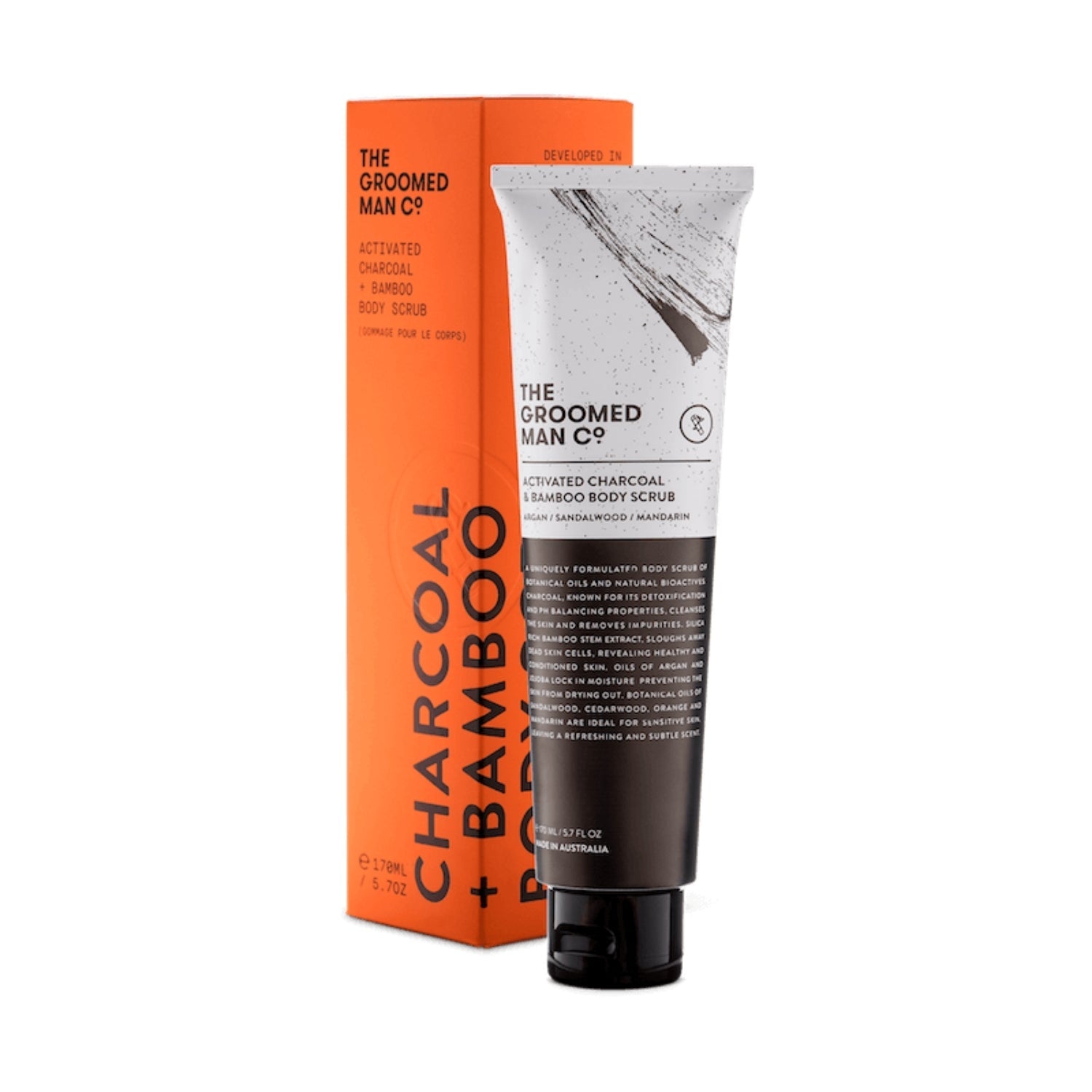 The Groomed Man Co. Activated Charcoal Body Scrub (170ml) Body Scrubs The Groomed Man Co.