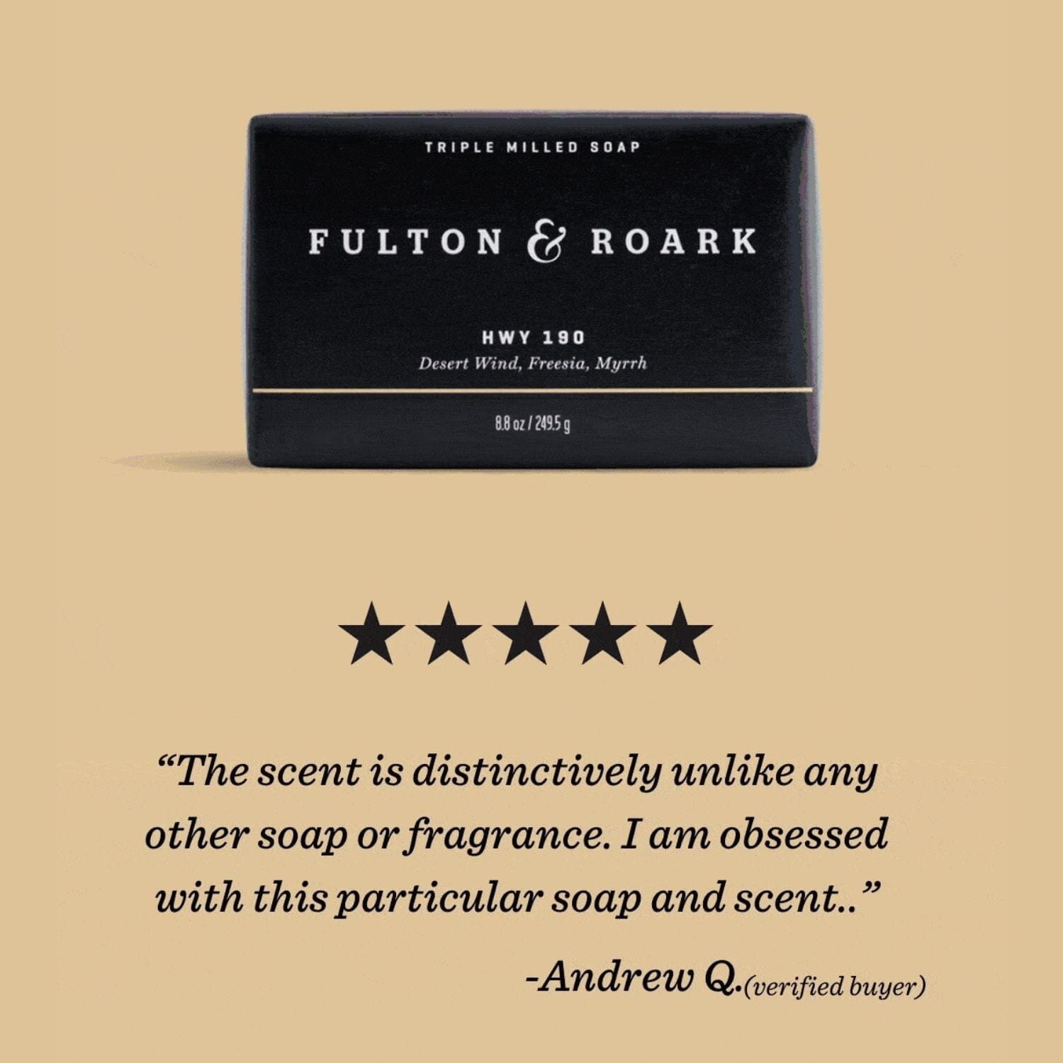 Fulton & Roark HWY 190 Bar Soap (249.5g) Bar Soaps Fulton & Roark 